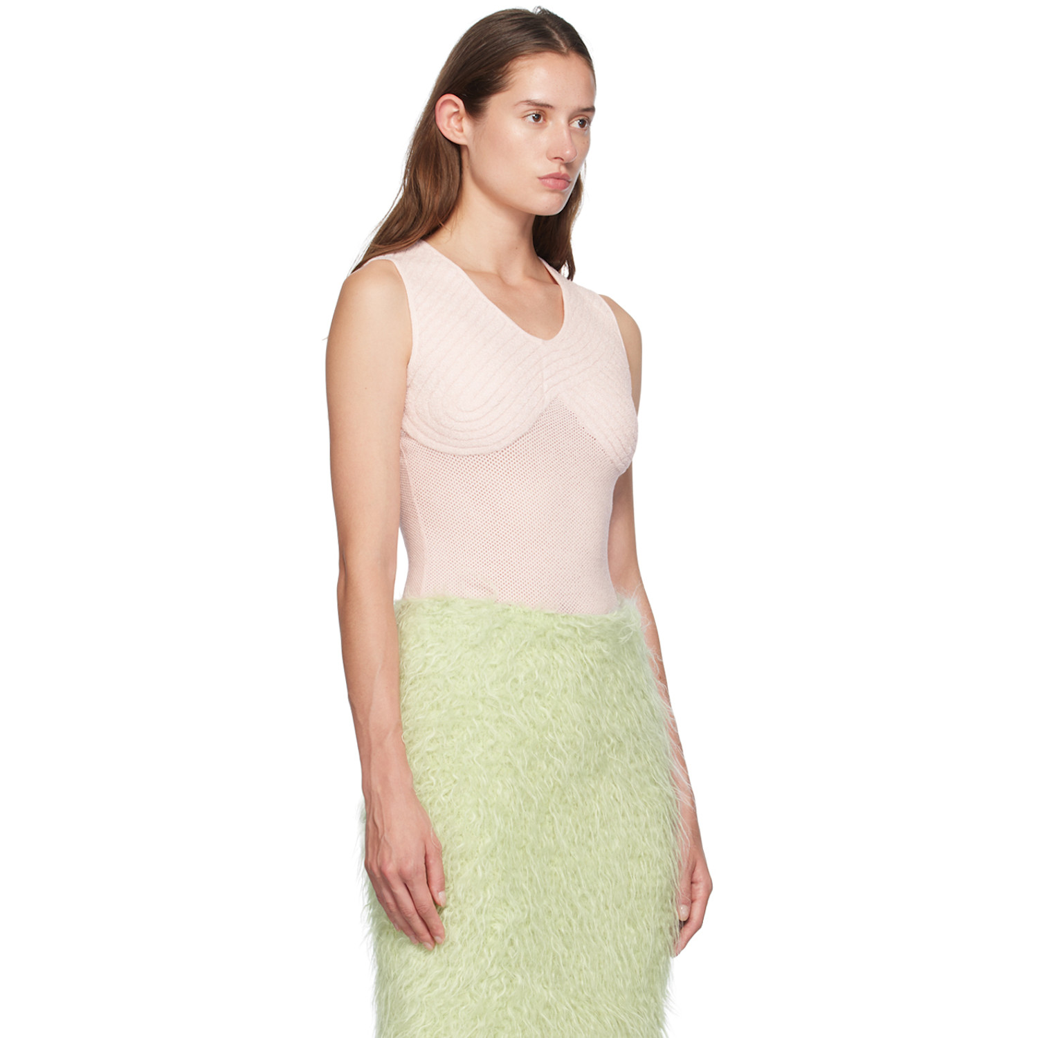  Isa Boulder Pink Sweetheart V-neck Tank Top 