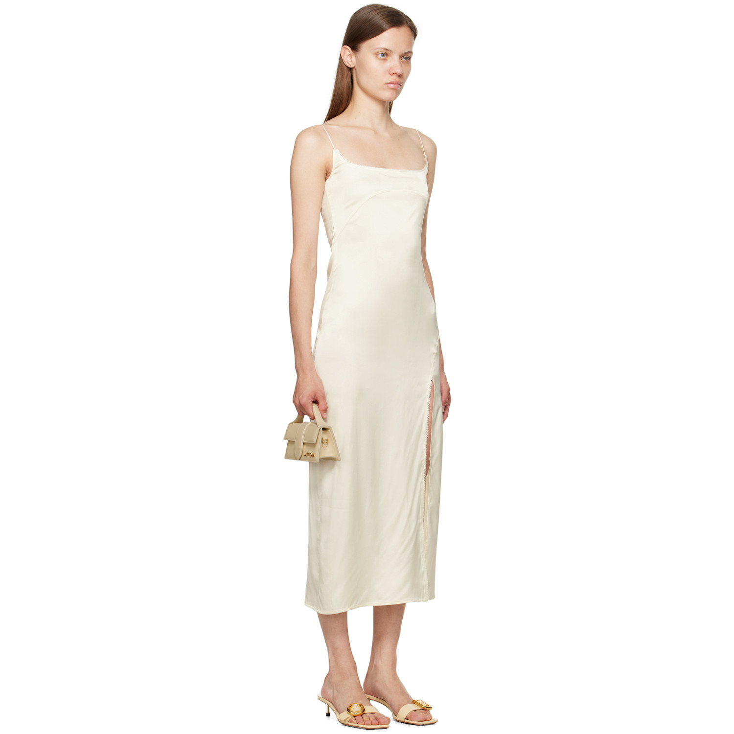  Jacquemus Off-white La Casa 'la Robe Notte' Midi Dress 