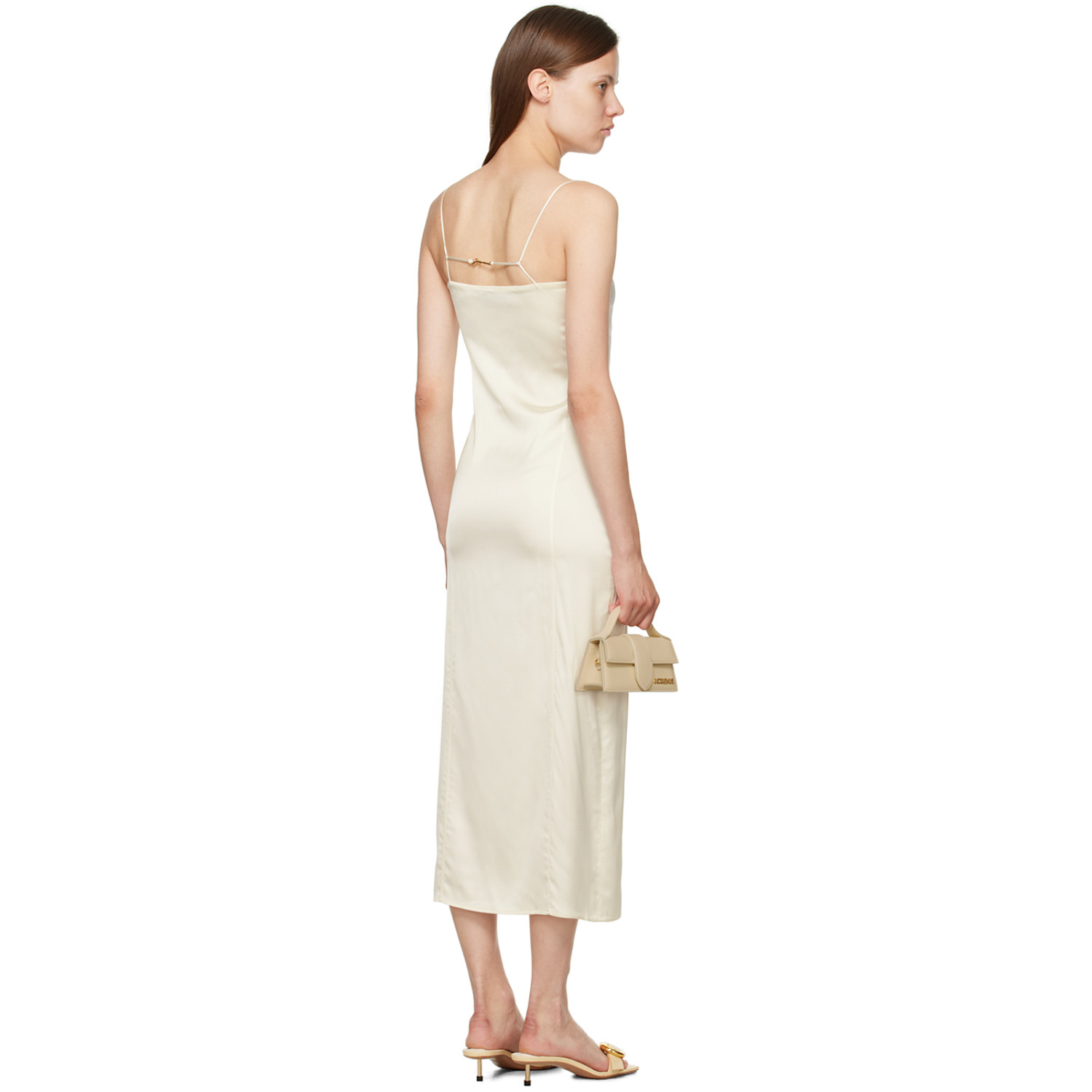  Jacquemus Off-white La Casa 'la Robe Notte' Midi Dress 