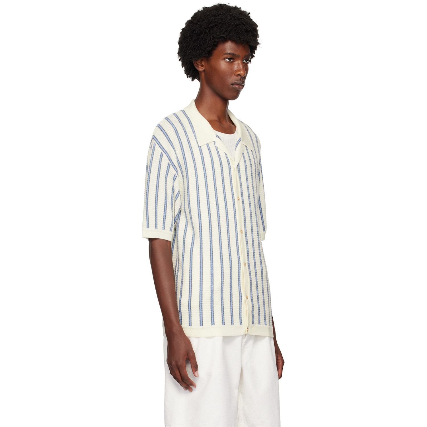  King & Tuckfield White Camp Collar Shirt 