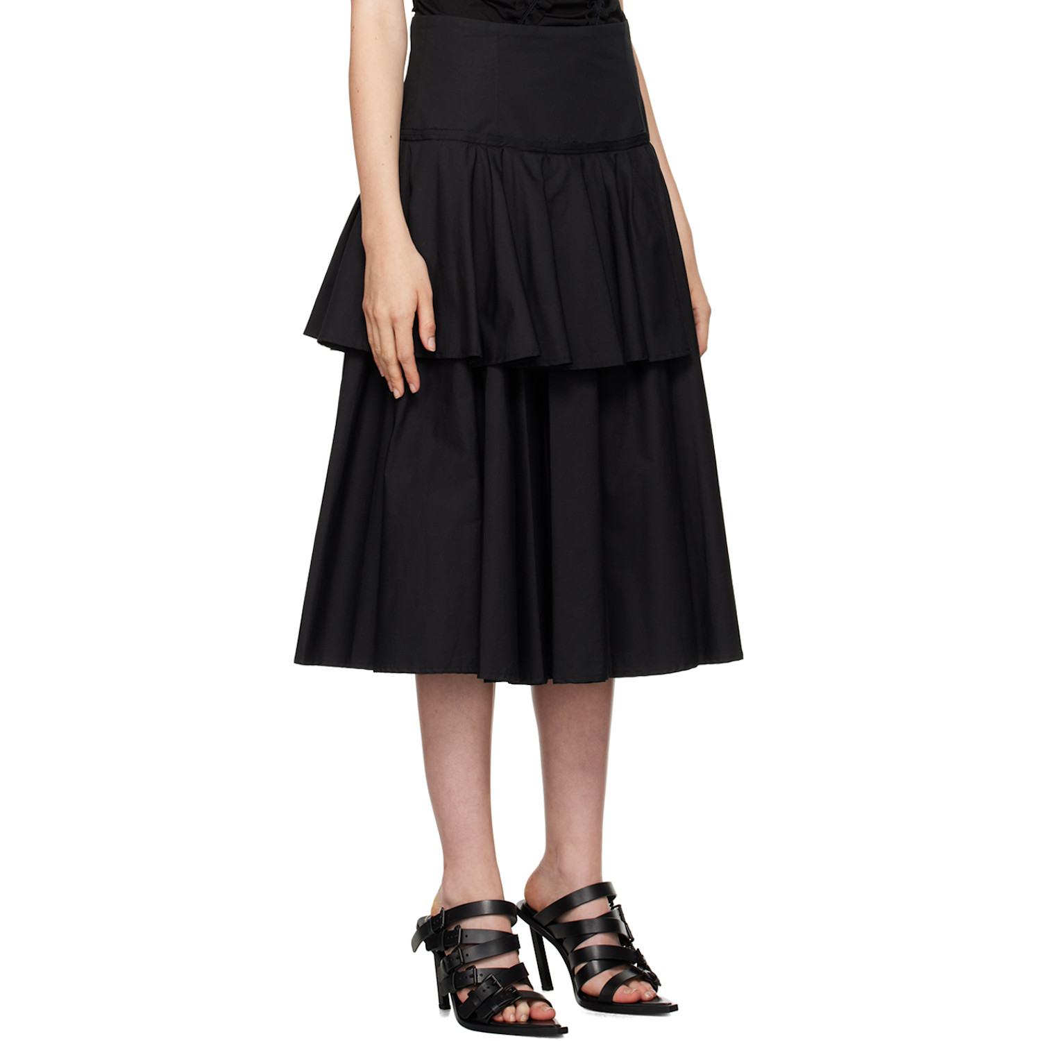  Renaissance Renaissance Black July Midi Skirt 