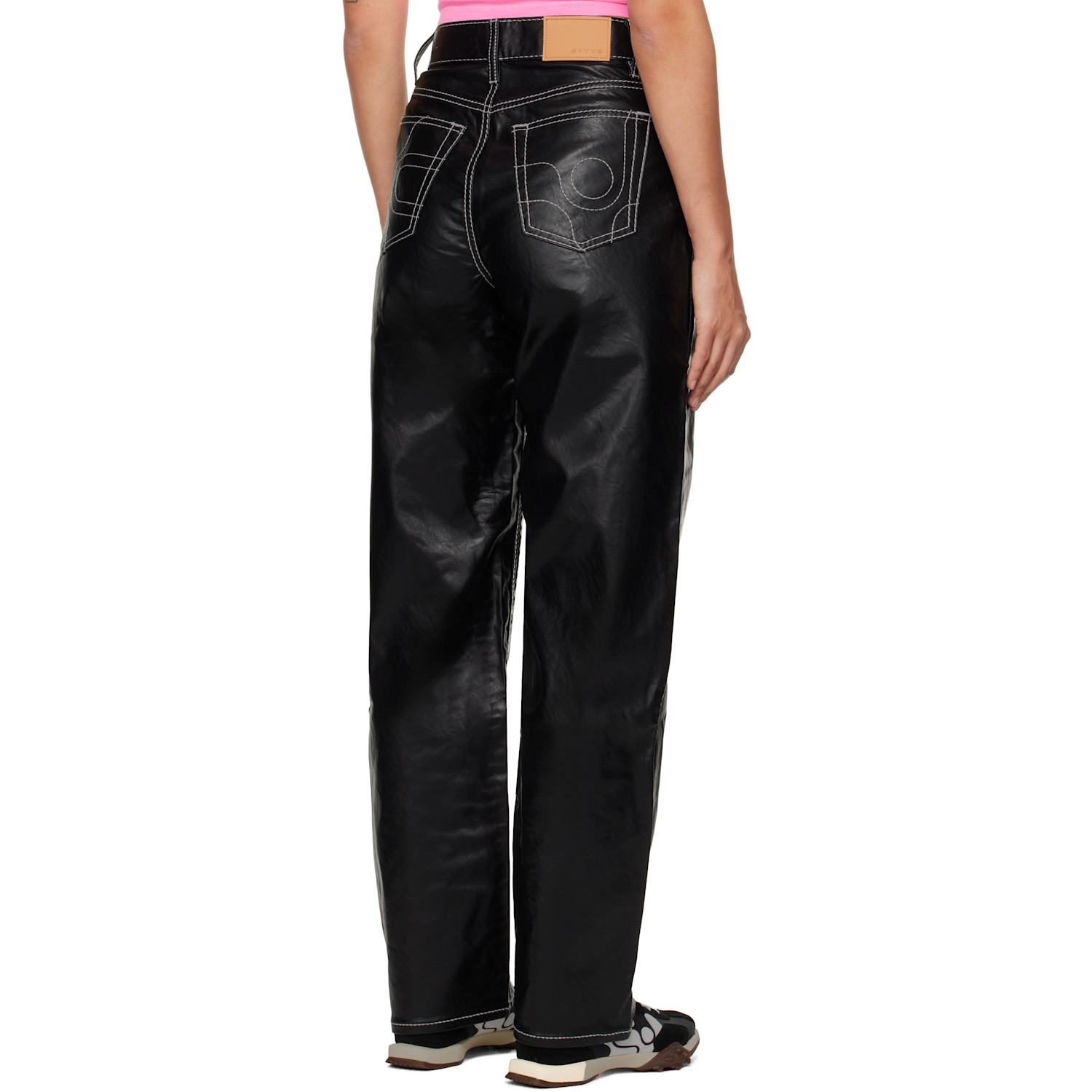  Eytys Black Benz Faux-leather Jeans 