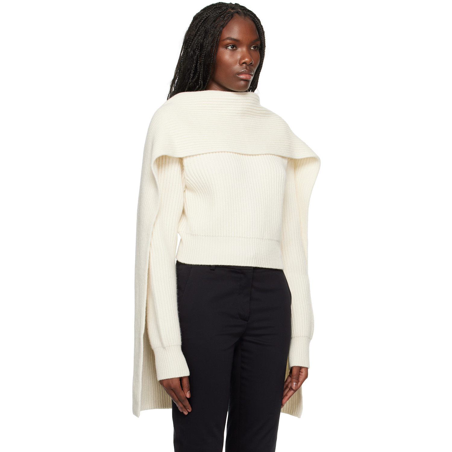  Erdem Off-white Draped Sweater 