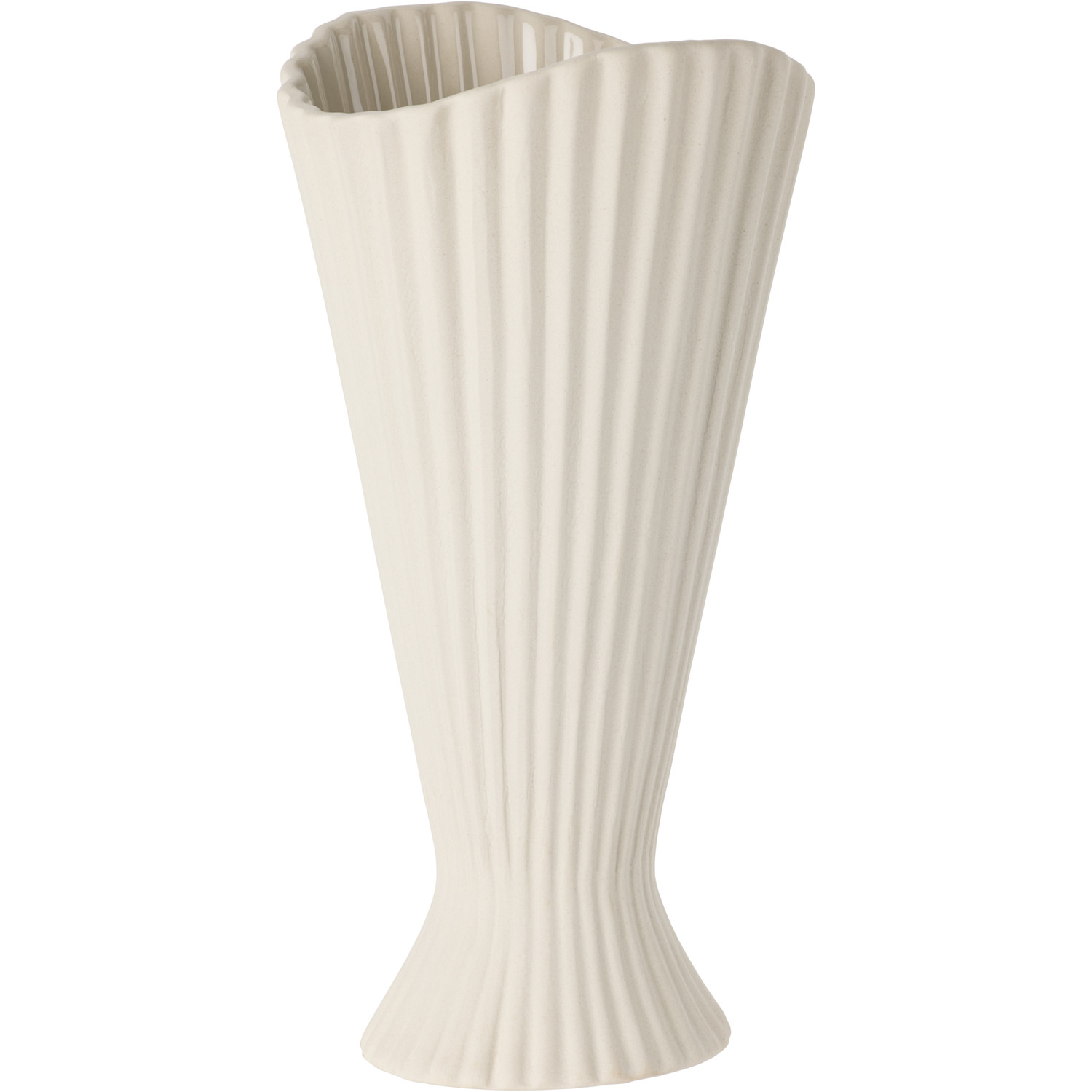  Ferm Living Off-white Fountain Small Vase 