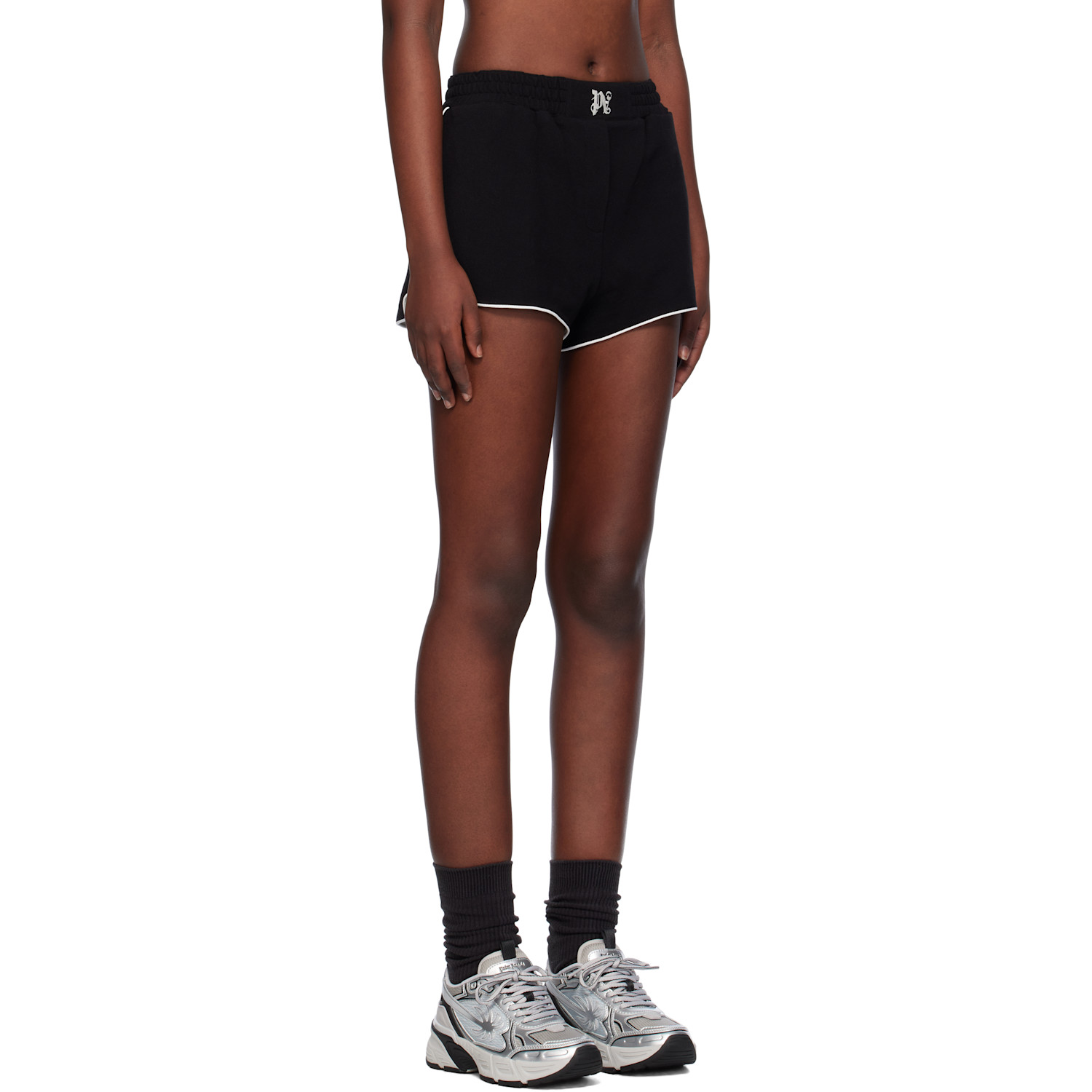  Palm Angels Black & Off-white Monogram Boxer Shorts 