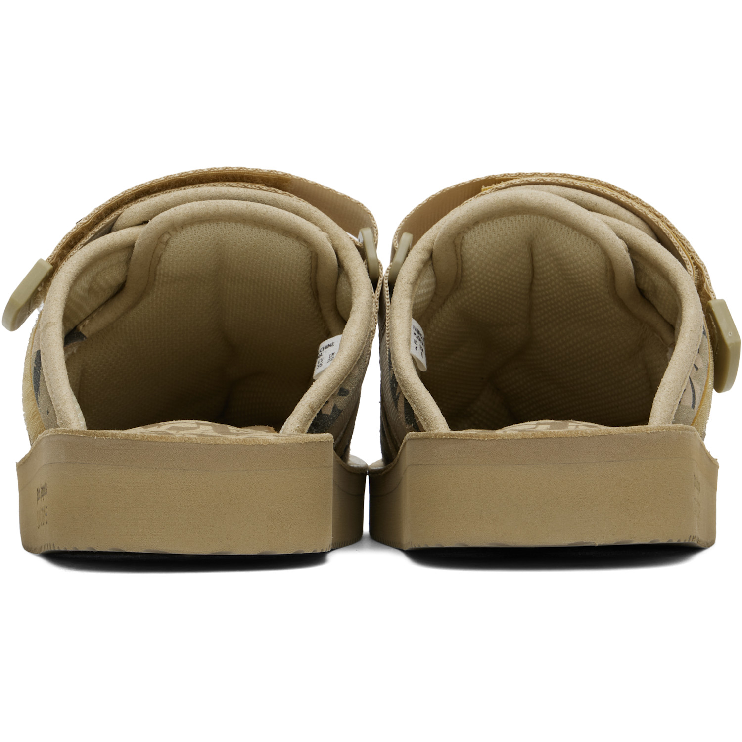  Palm Angels Beige & Black Suicoke Edition Zavo Slippers 