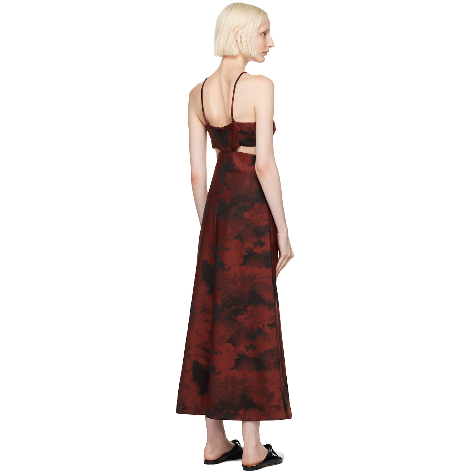  Bite Red & Black Aquilone Midi Dress 