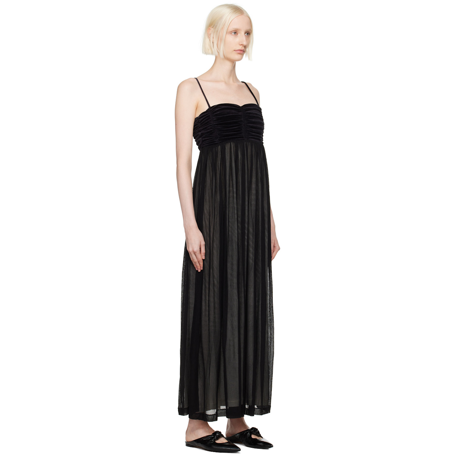  Bite Black Evening Ruche Bandeau Maxi Dress 