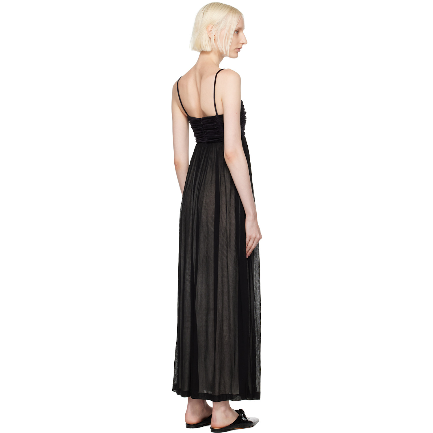  Bite Black Evening Ruche Bandeau Maxi Dress 