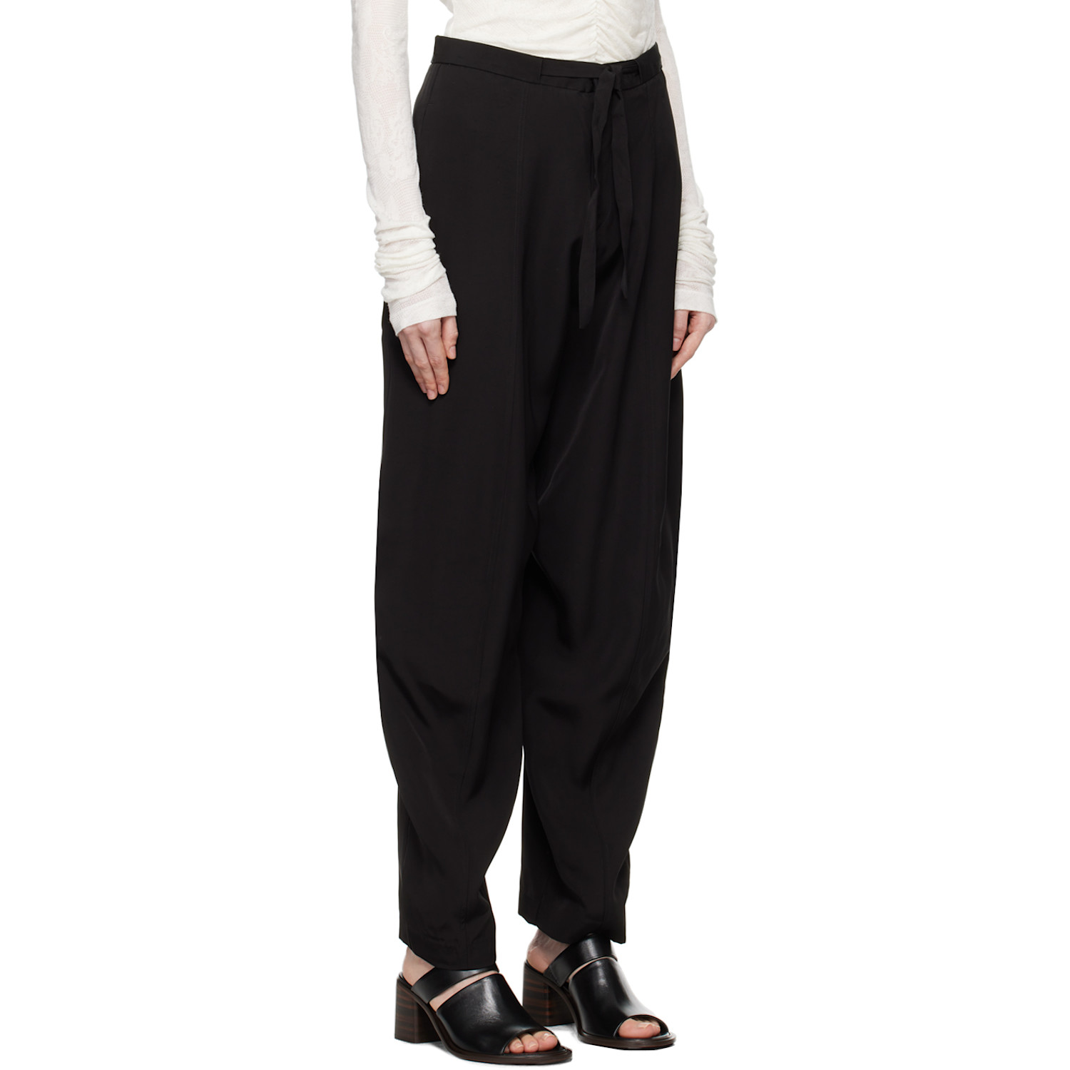  Bite Black Evening Belted Trousers 