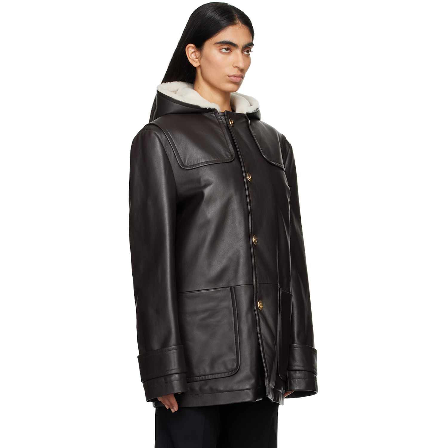  Wales Bonner Brown Thought Leather Jacket 