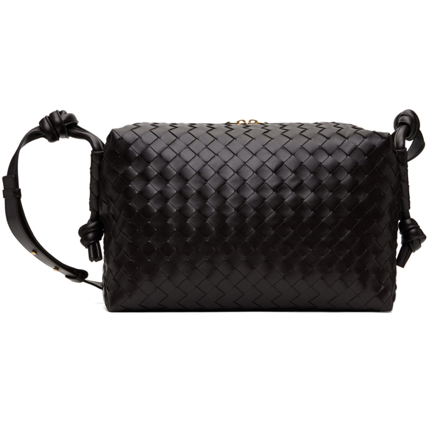 Bottega Veneta Brown Medium Loop Weekender Duffle Bag