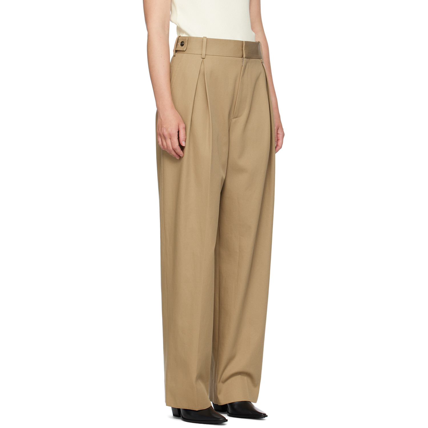 Bottega Veneta Tan Tapered Trousers 
