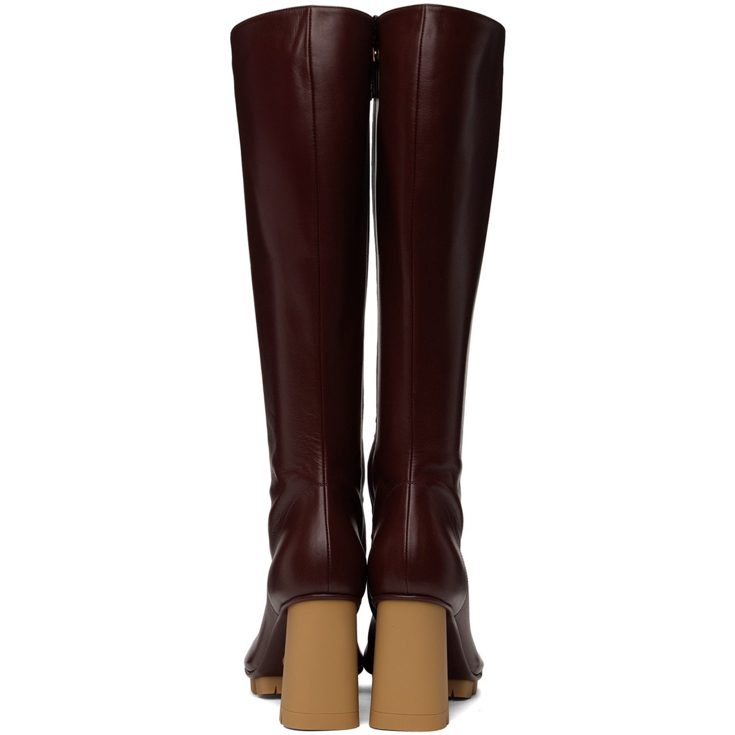  Bottega Veneta Burgundy Shore Boots 