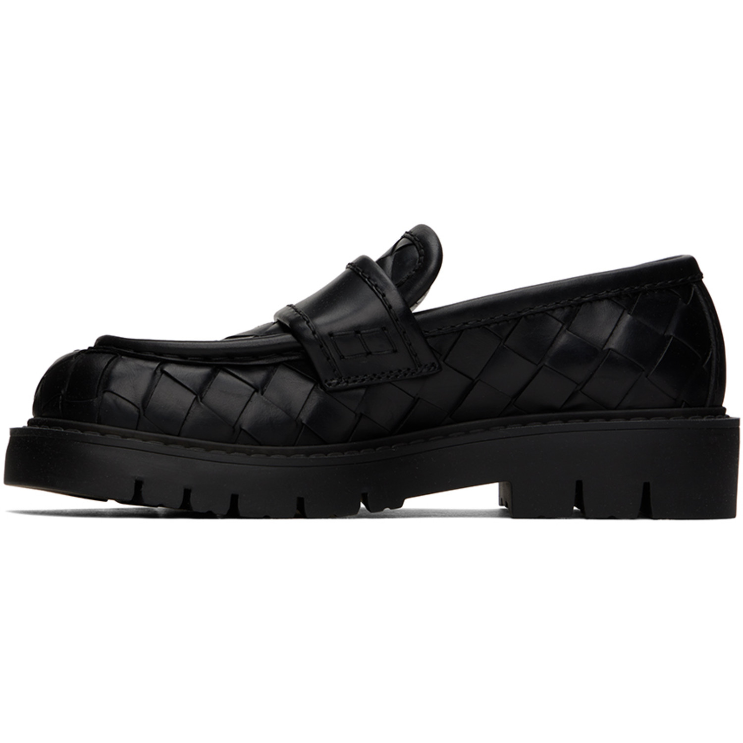  Bottega Veneta Black Haddock Loafers 