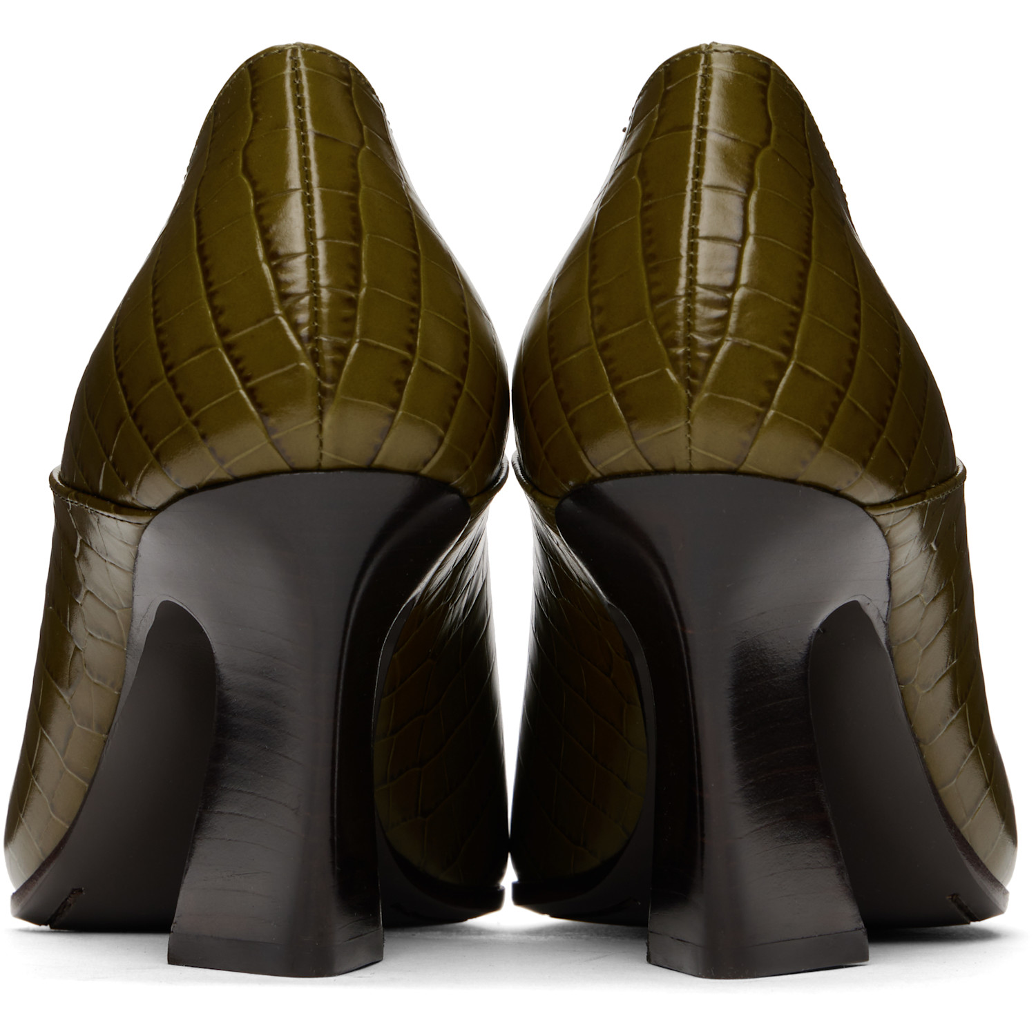  Bottega Veneta Green Lewis Heels 