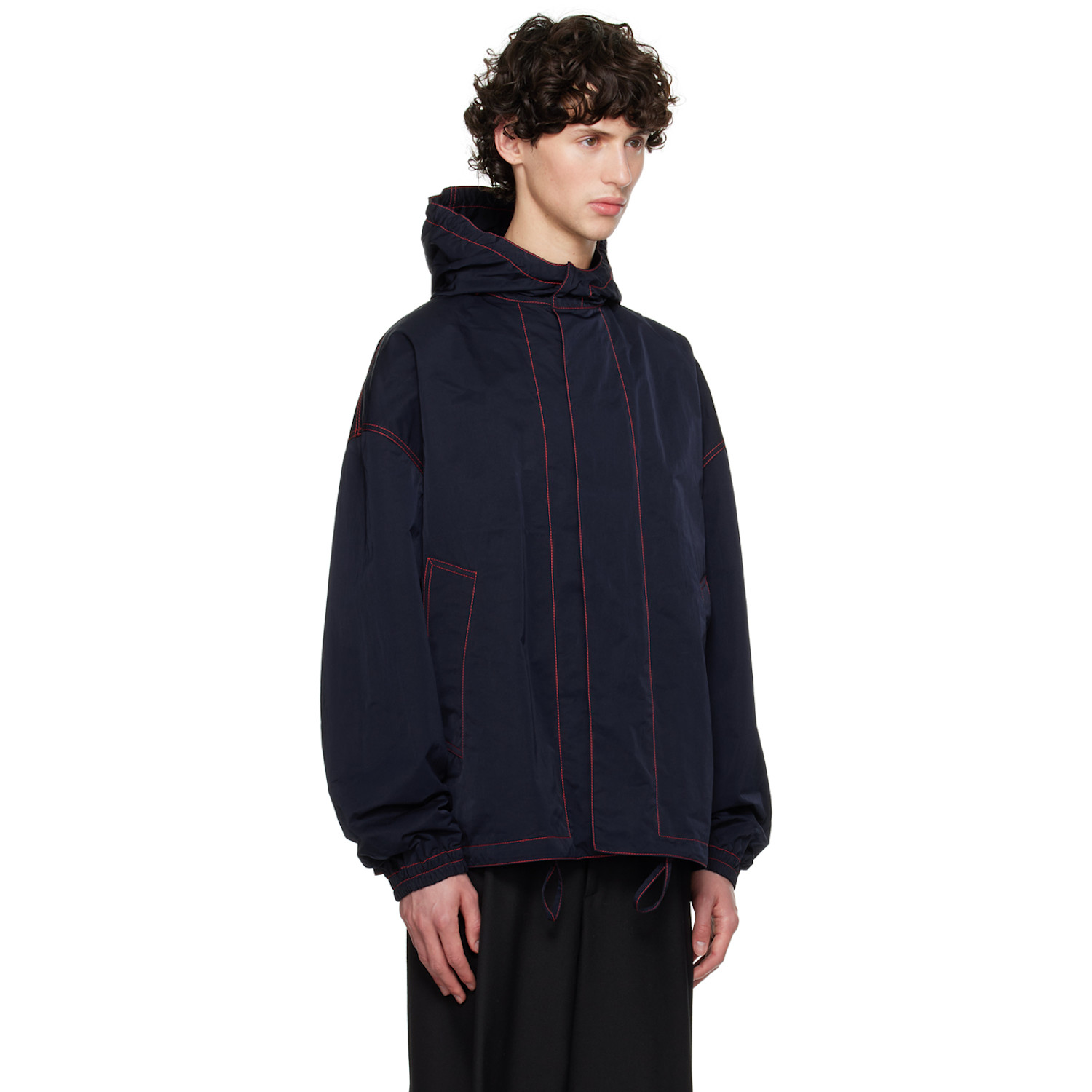  Bottega Veneta Navy Tech Jacket 