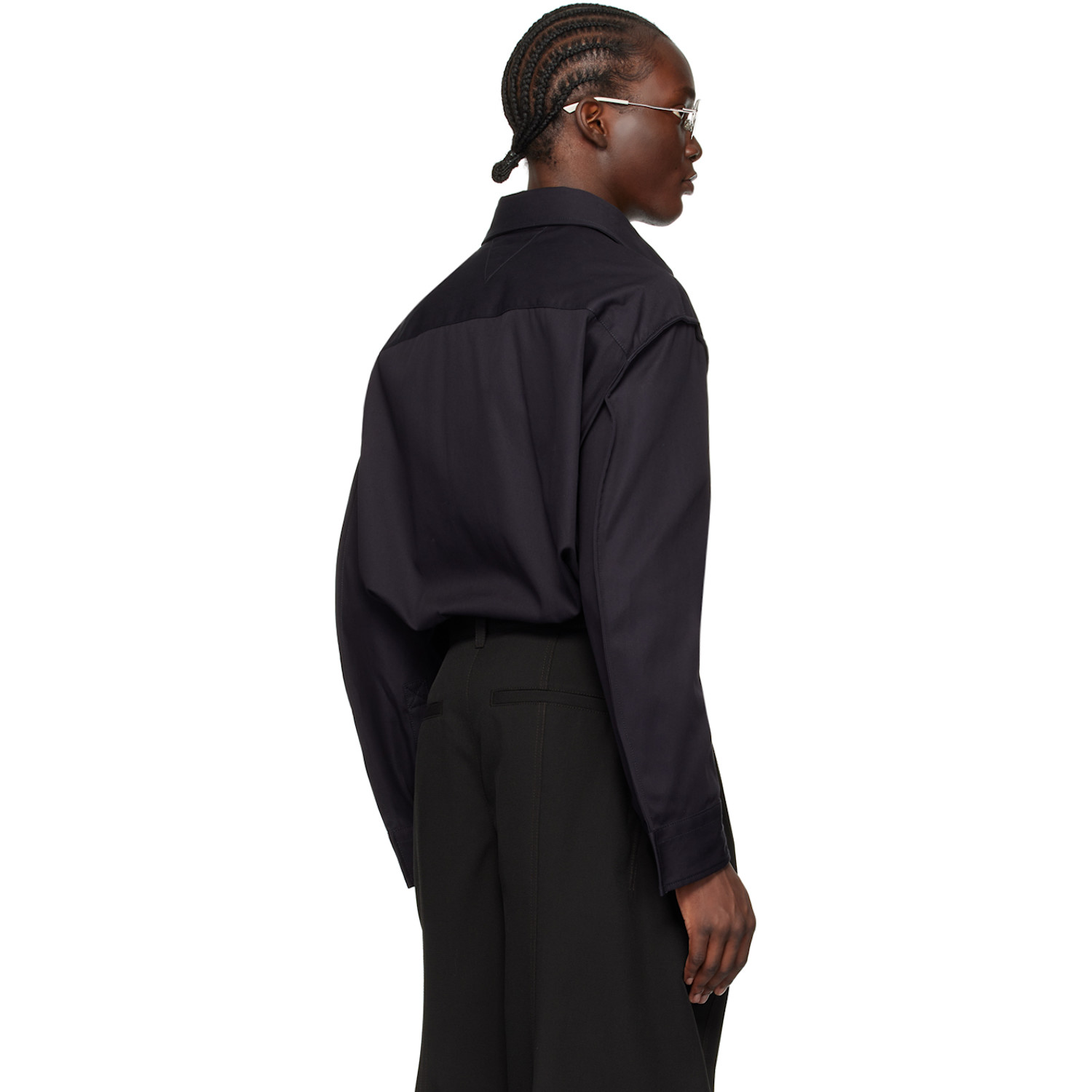  Bottega Veneta Navy Button-up Shirt 