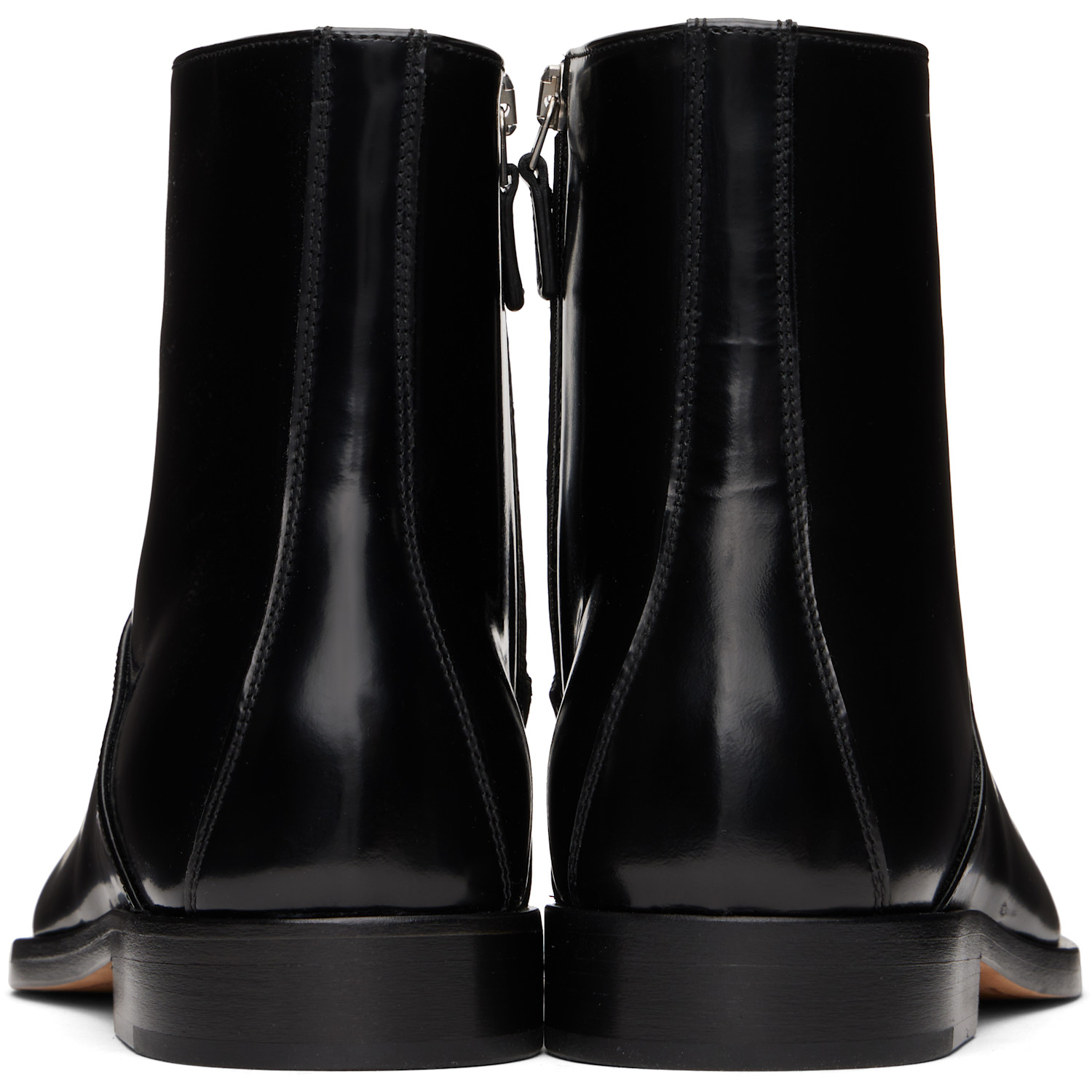  Bottega Veneta Black Comma Ankle Boots 
