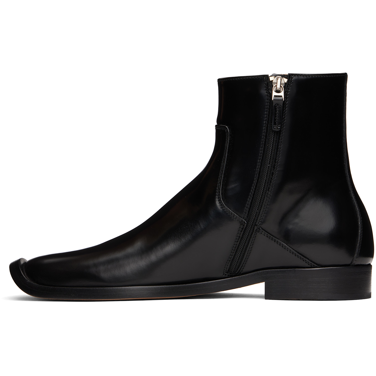  Bottega Veneta Black Comma Ankle Boots 