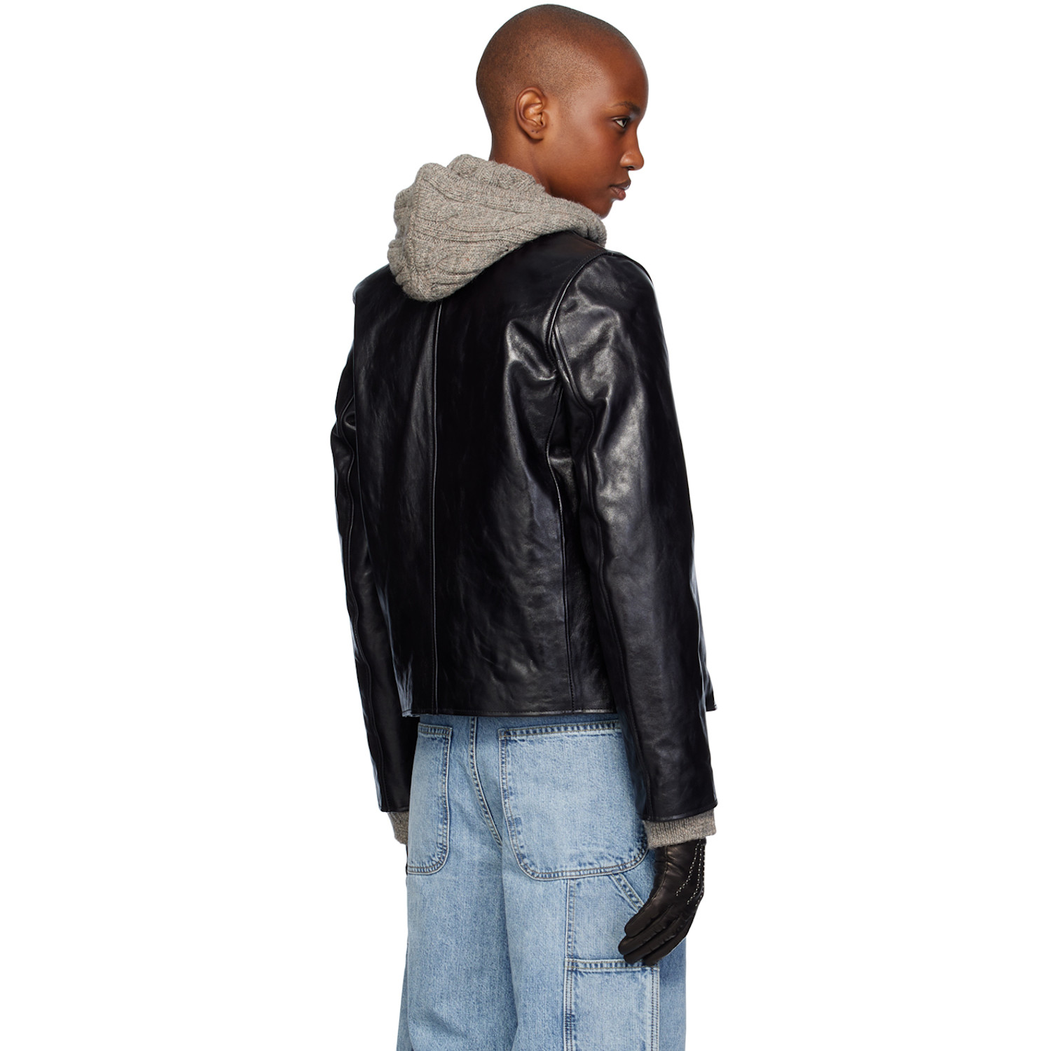  Our Legacy Black Mini Leather Jacket 