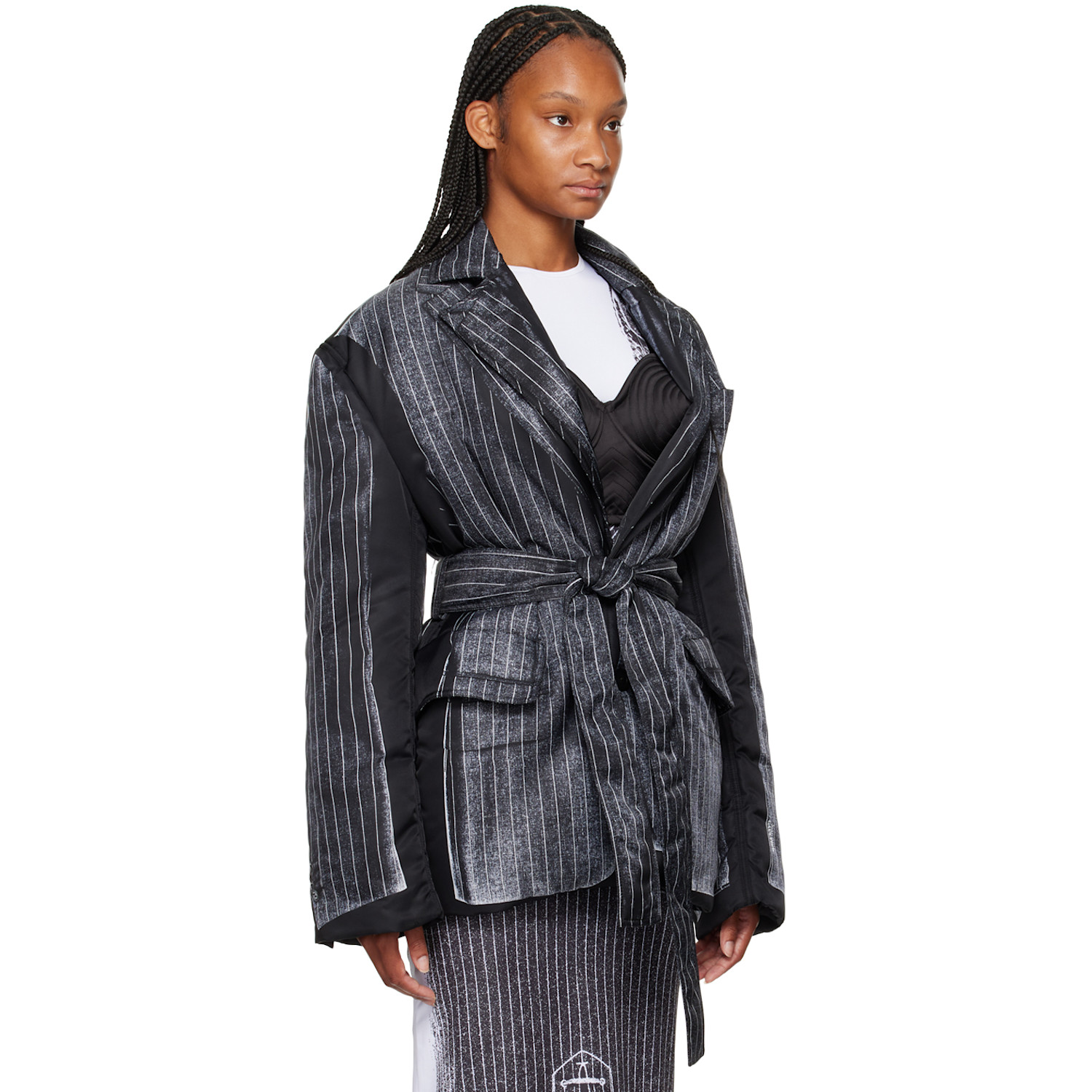  Jean Paul Gaultier Black Insulated Blazer 