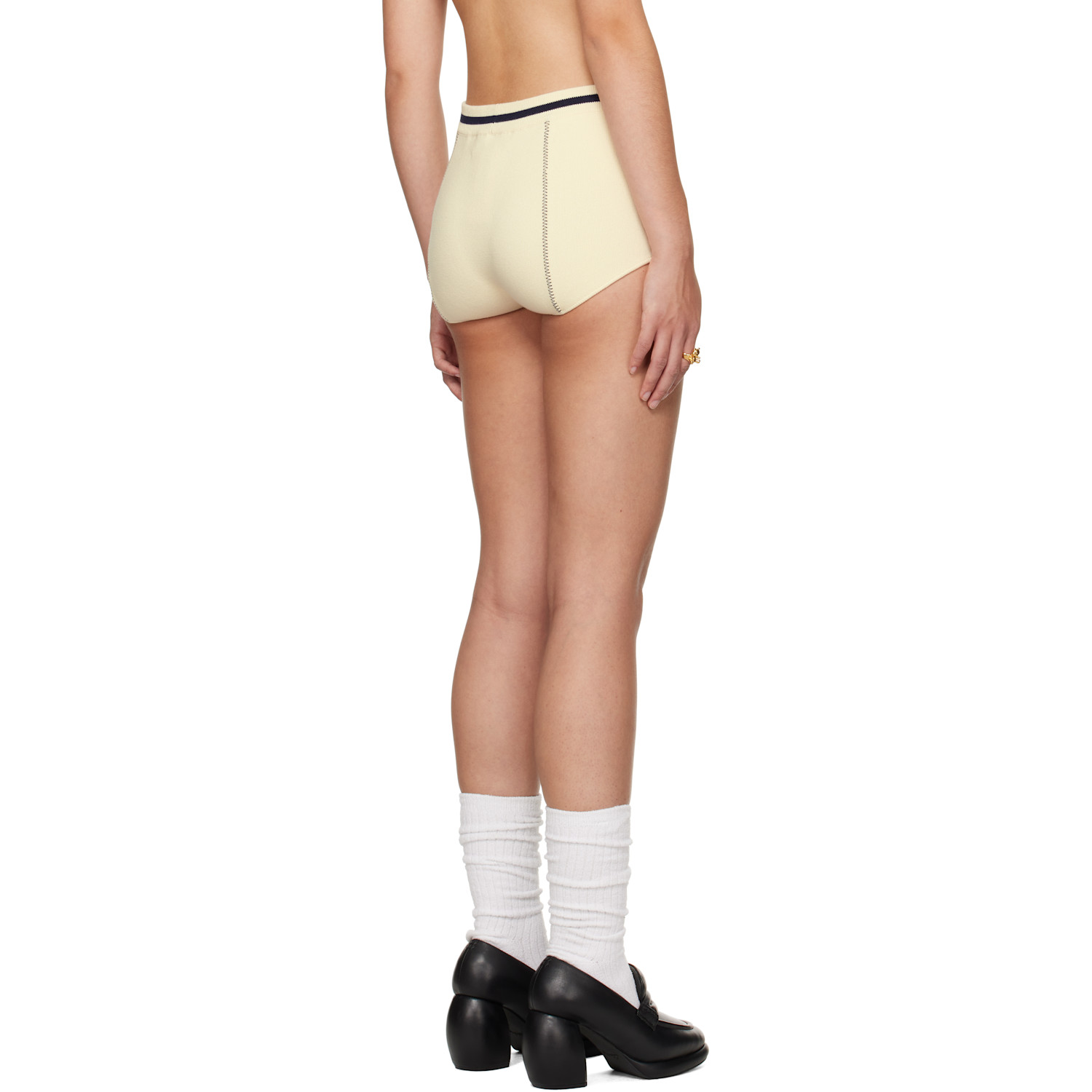  Ambush Off-white Contrast Stitch Culotte Shorts 