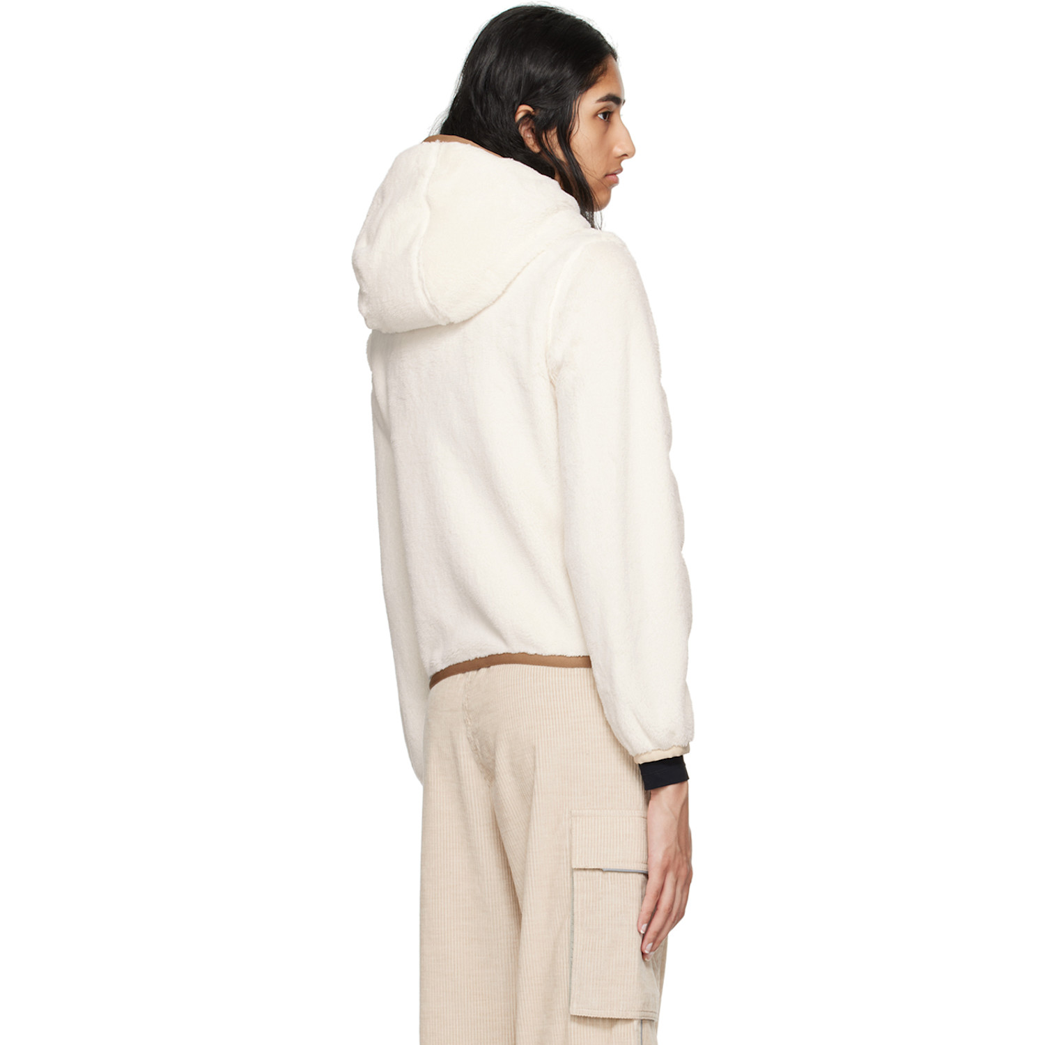  Moncler Grenoble Off-white Logo Patch Down Jacket 