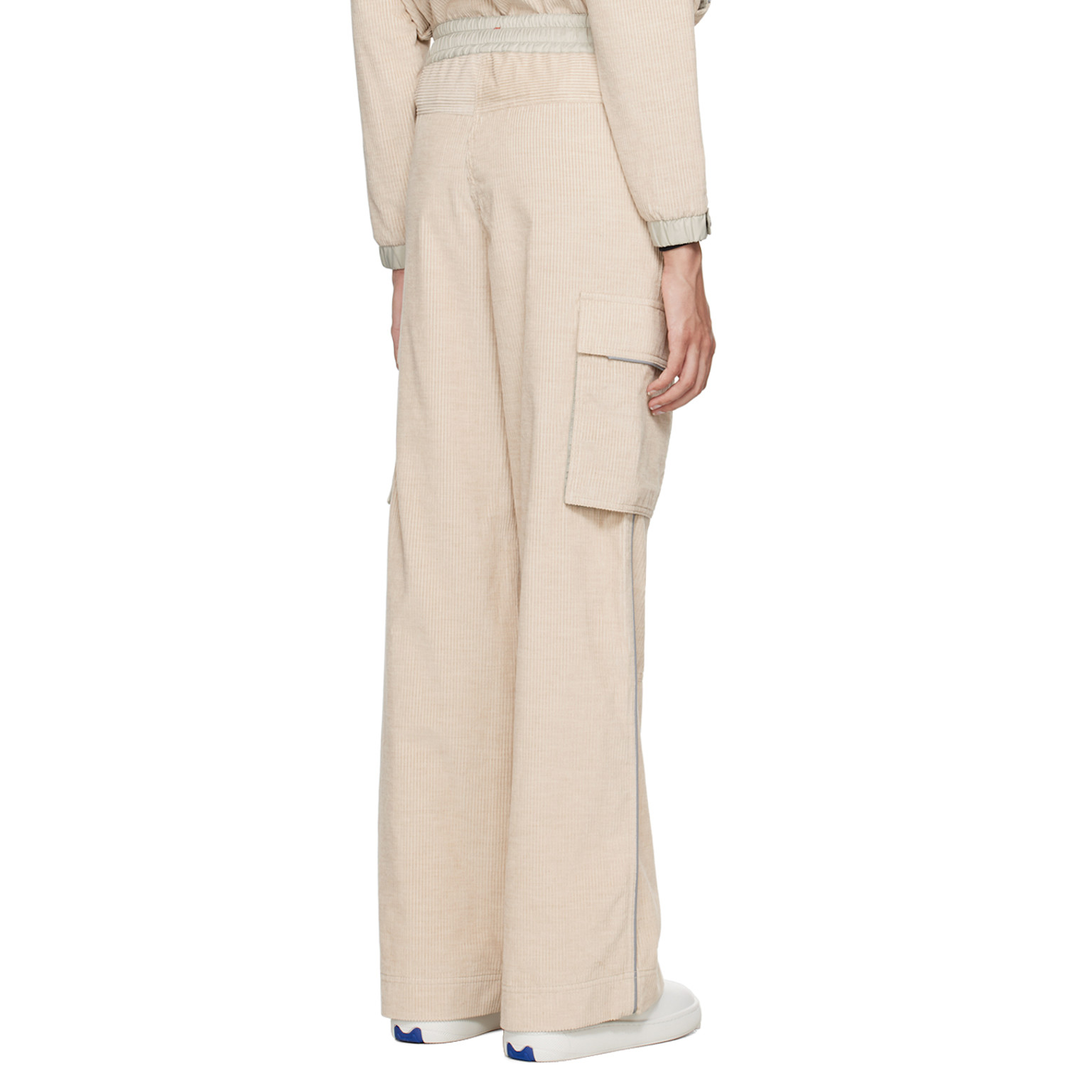  Moncler Grenoble Beige Drawstring Lounge Pants 
