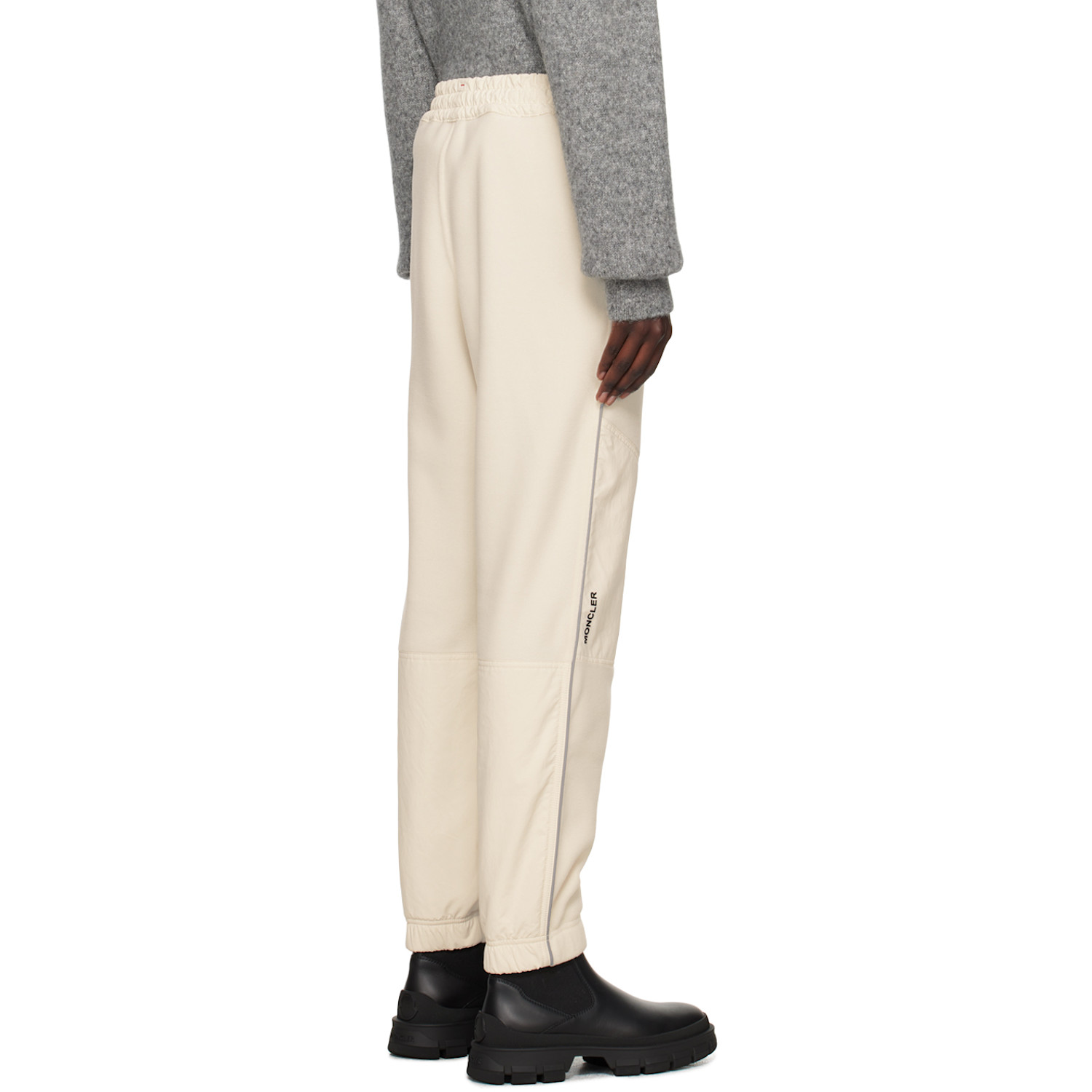  Moncler Grenoble Off-white Reflective Stripe Lounge Pants 