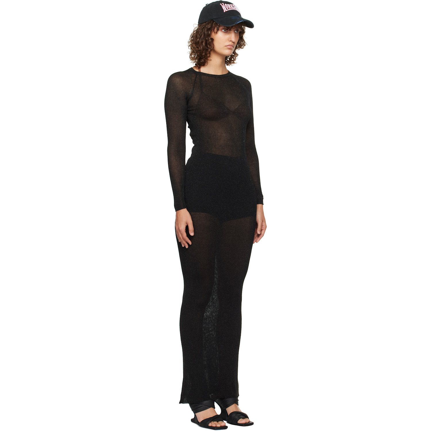  032c Black Threshold Maxi Dress 