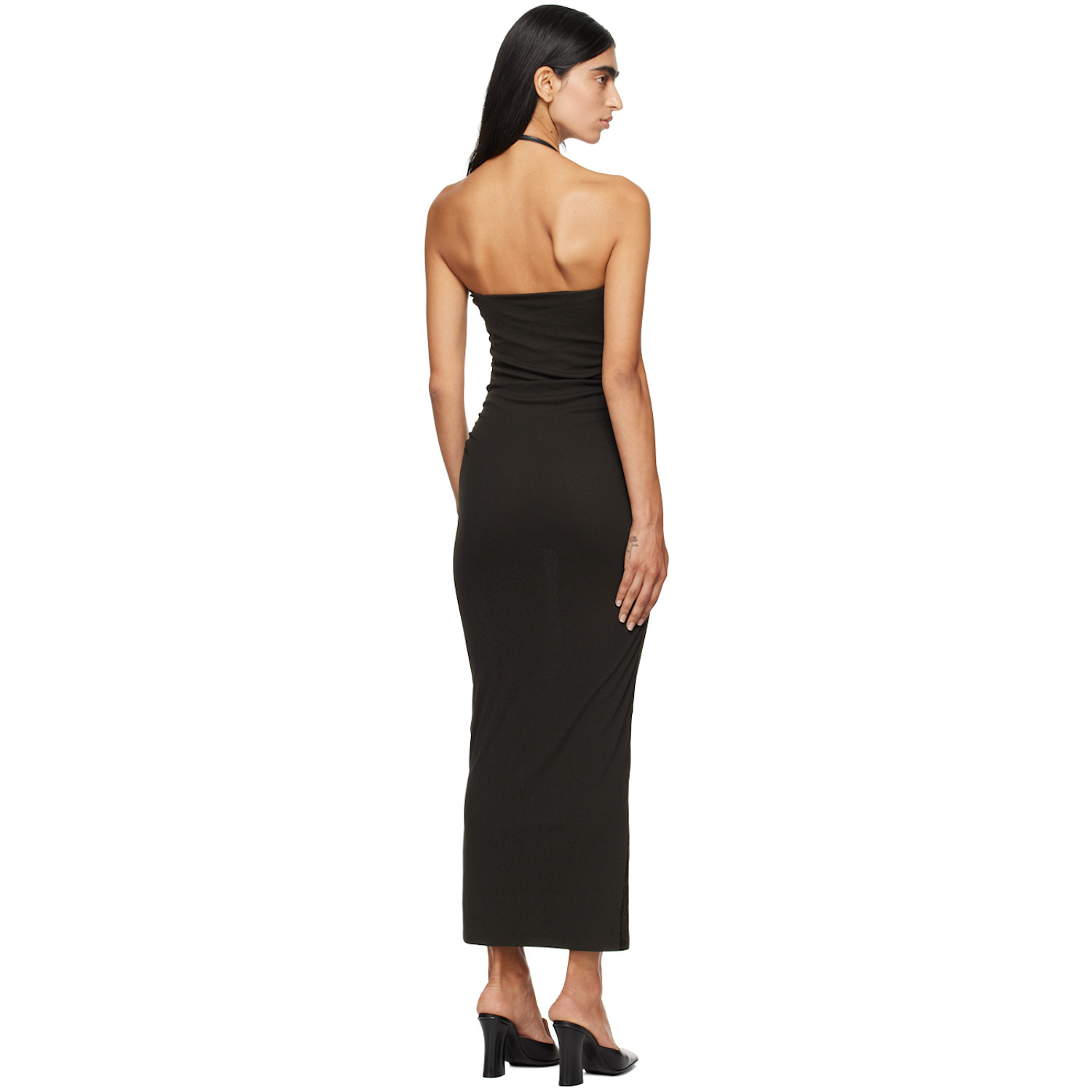  Nanushka Black Eliz Midi Dress 