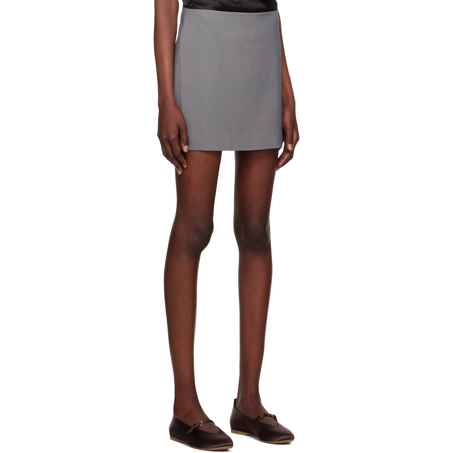  Nanushka Gray Briel Miniskirt 