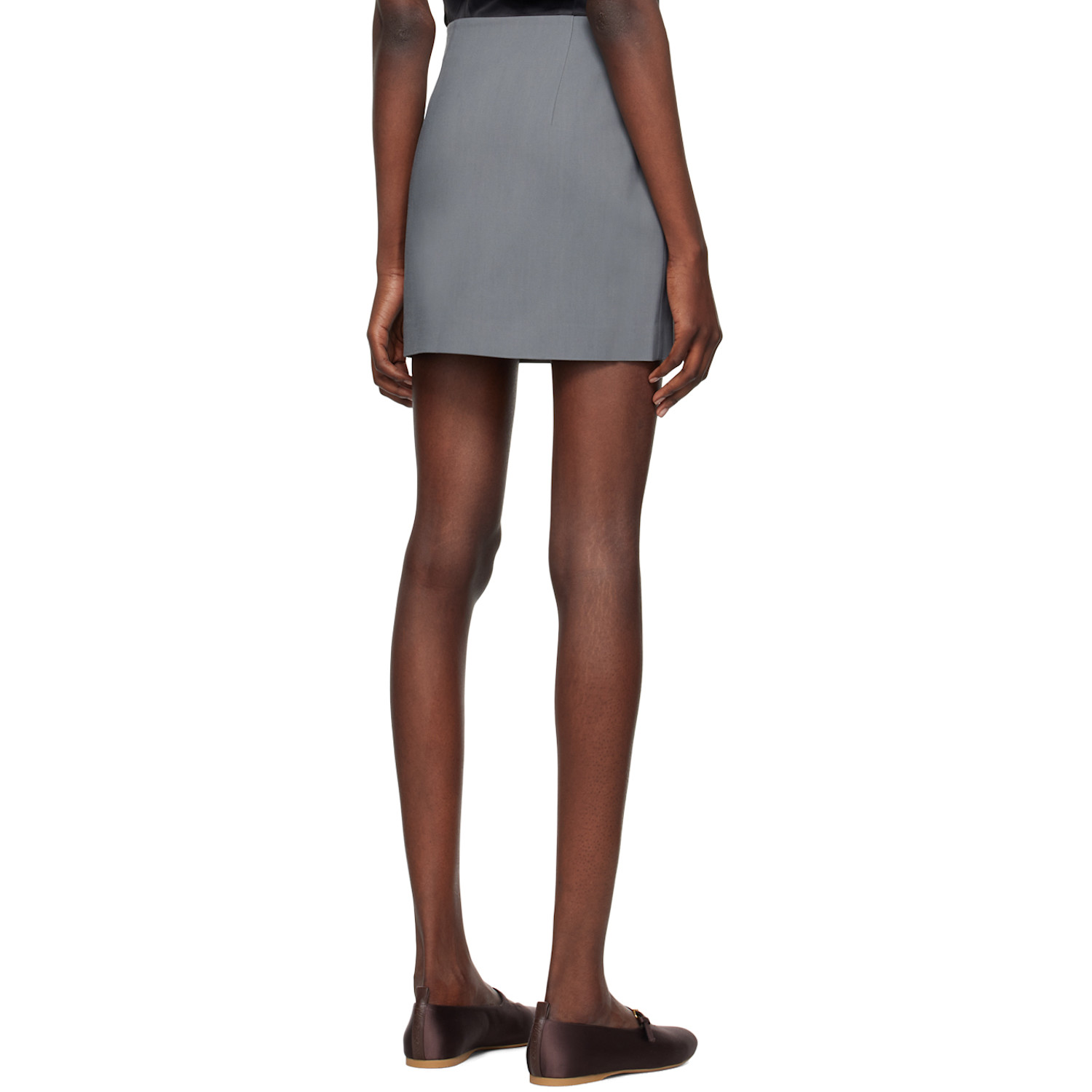  Nanushka Gray Briel Miniskirt 