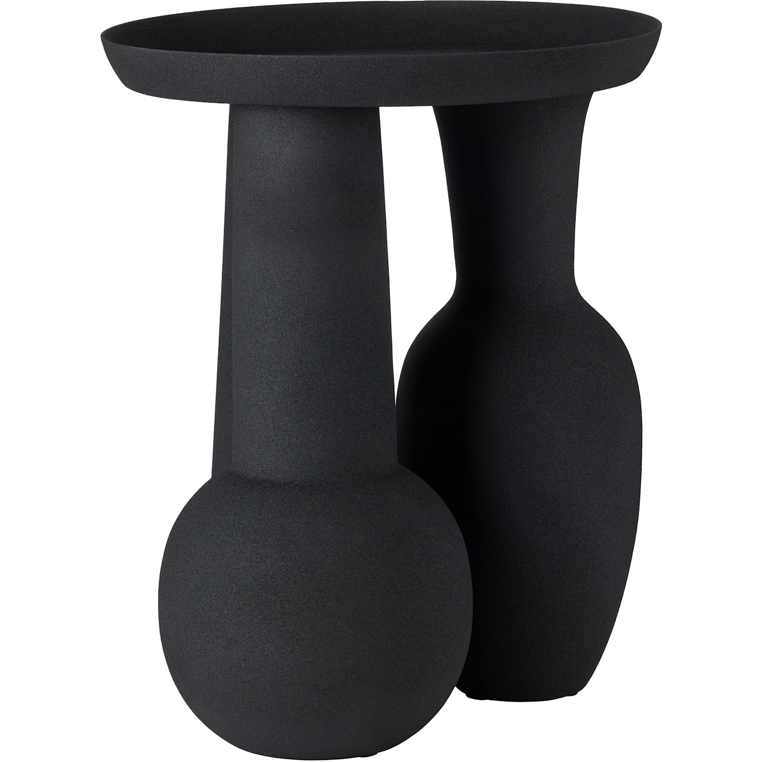  Polspotten Black Roman Vase & Plate 