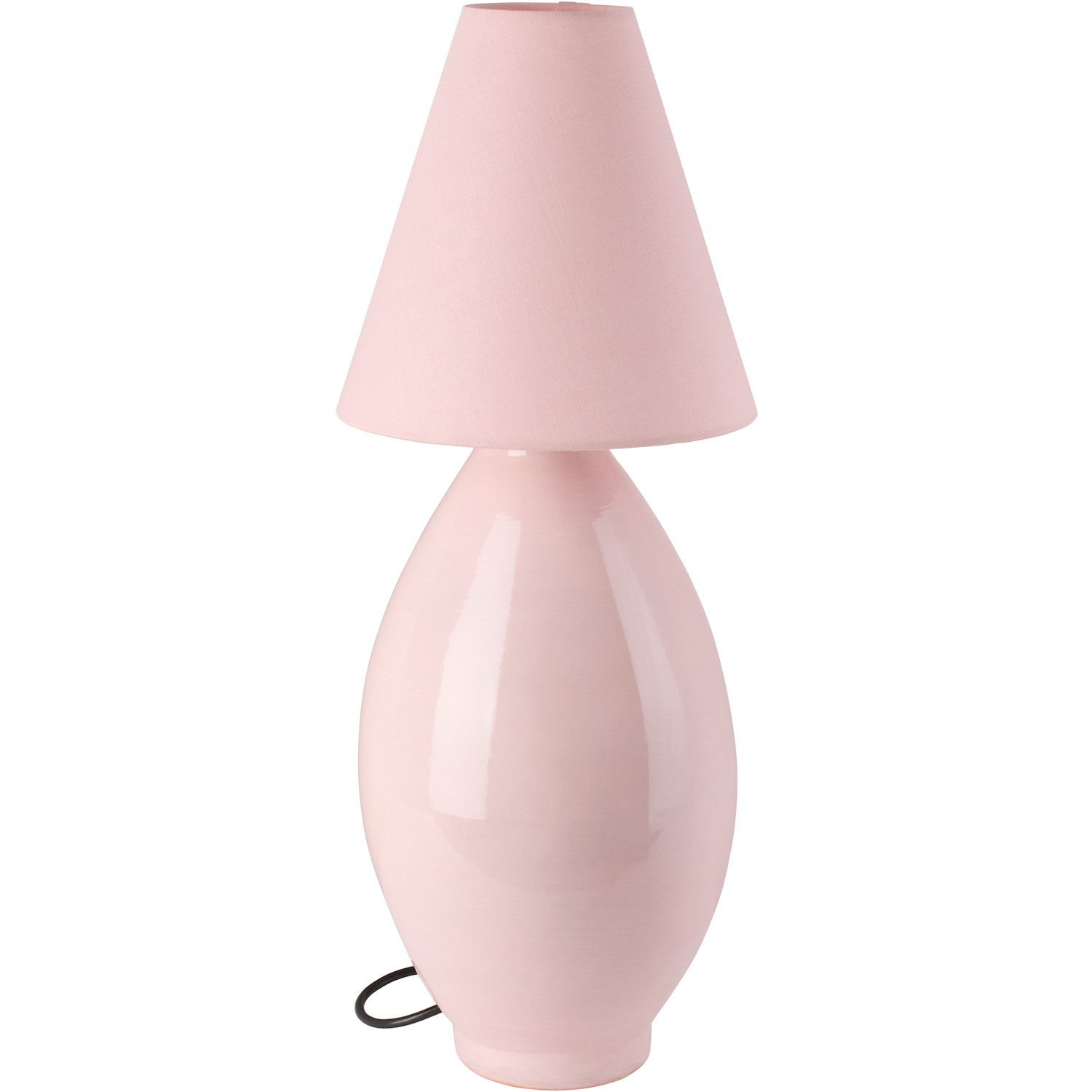  Los Objetos Decorativos Pink Conical Shade Ceramic Large Lamp 