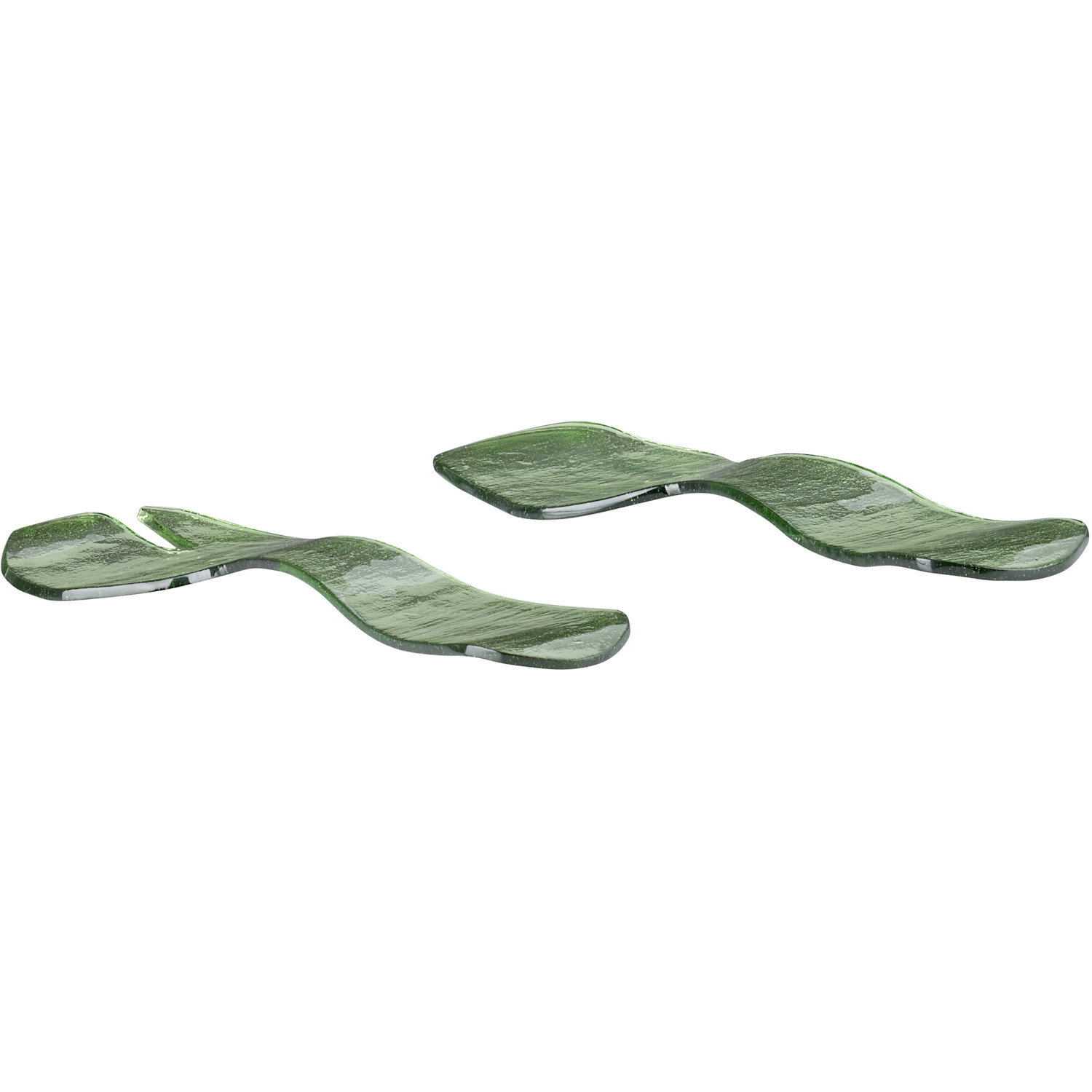  Los Objetos Decorativos Green Glass Flatware Set 