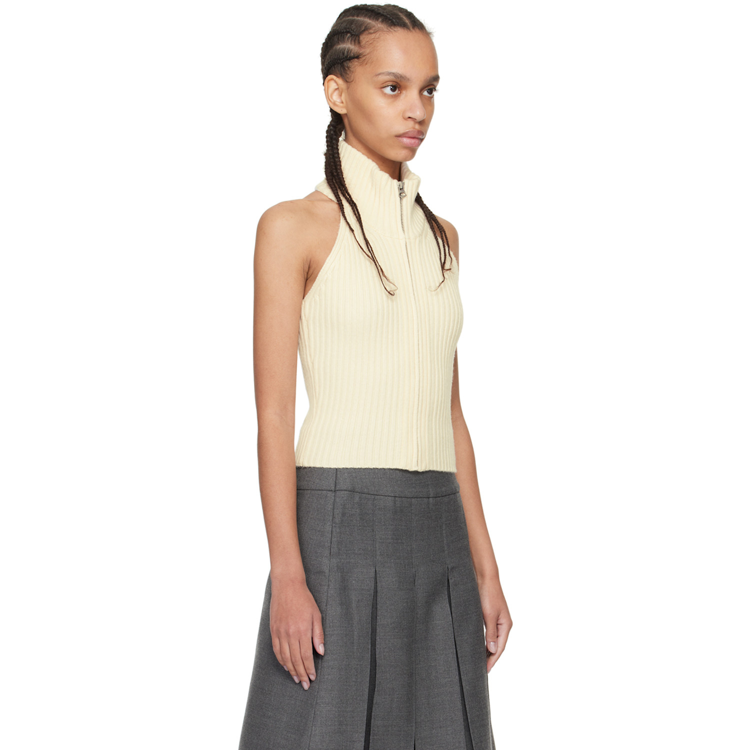  Fax Copy Express Off-white Open Back Sweater 