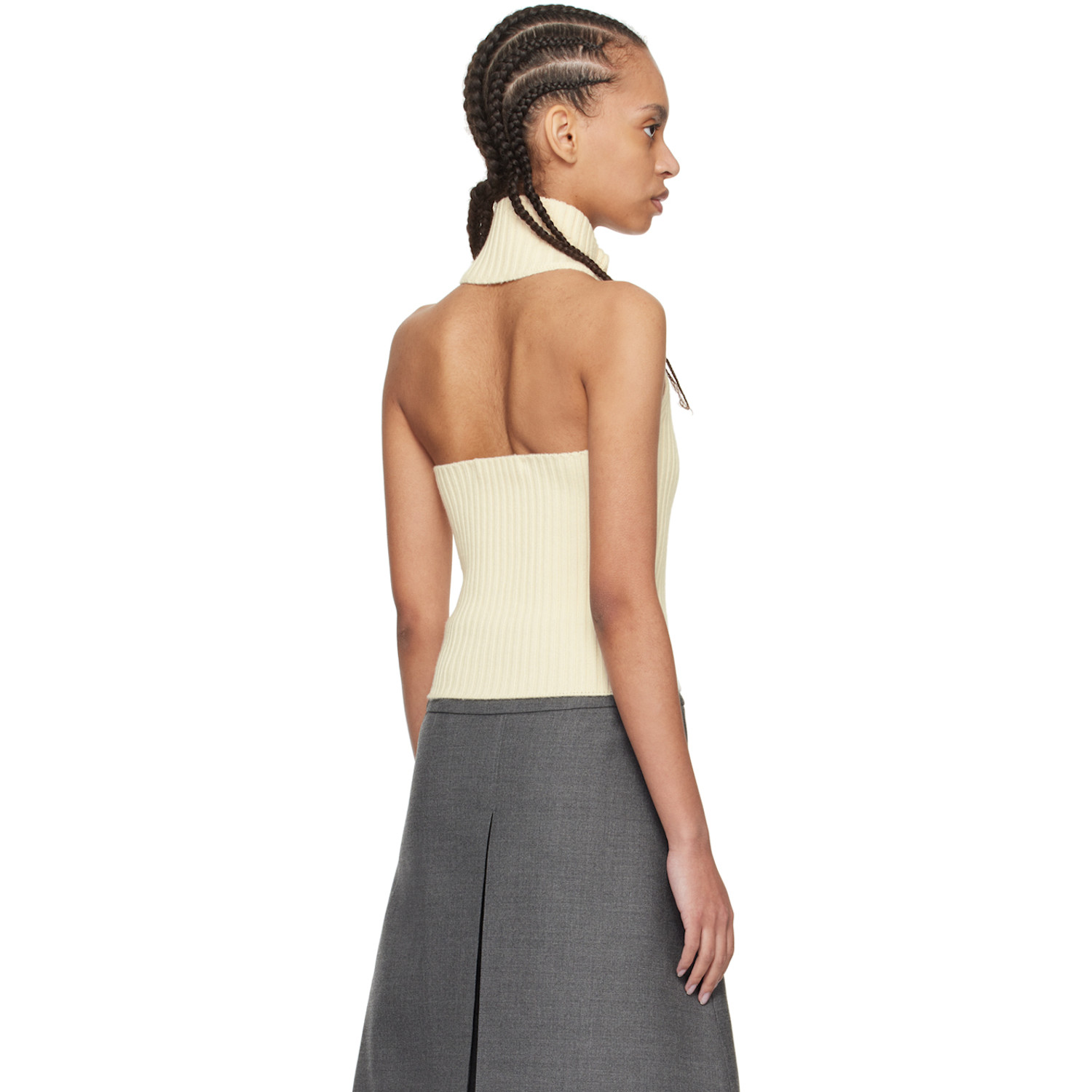  Fax Copy Express Off-white Open Back Sweater 