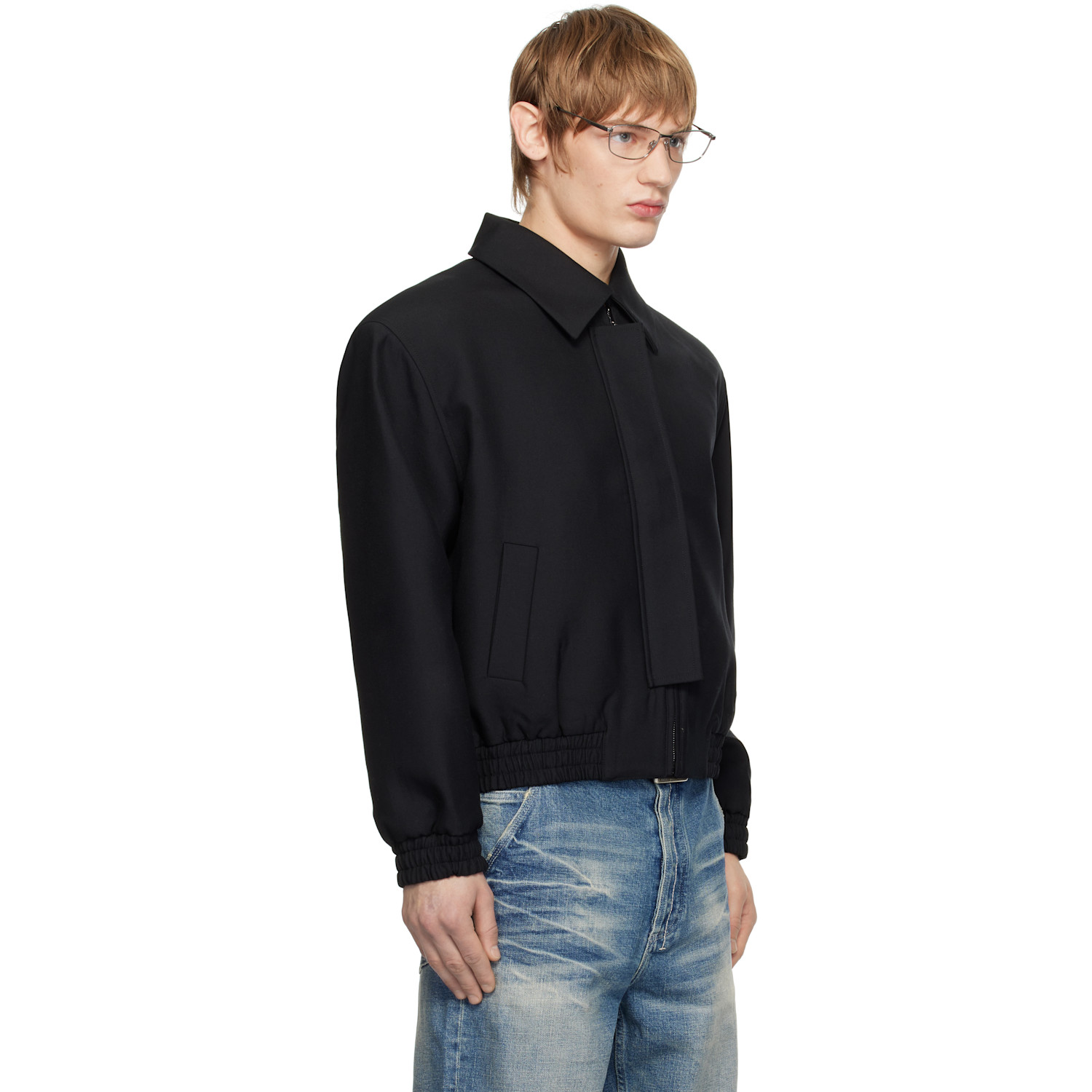  Fax Copy Express Ssense Exclusive Black Zip Shoulder Jacket 