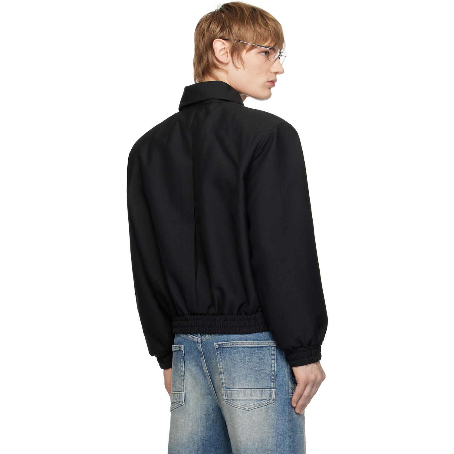  Fax Copy Express Ssense Exclusive Black Zip Shoulder Jacket 