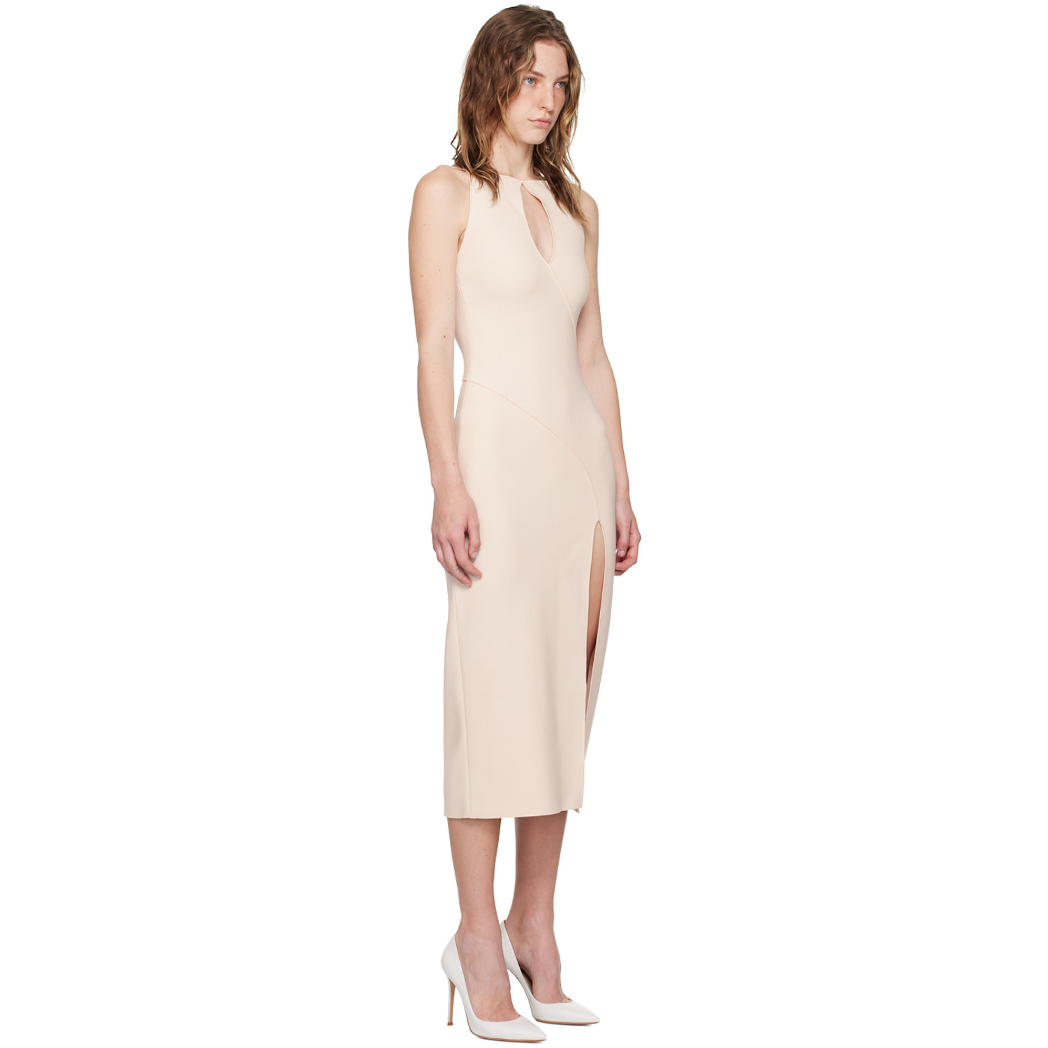  Bec + Bridge Beige Marielle Split Maxi Dress 