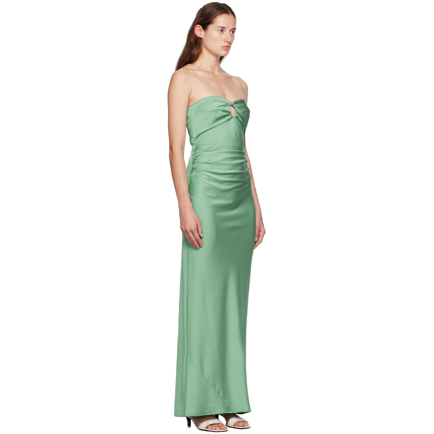  Bec + Bridge Green Emilia Strapless Maxi Dress 