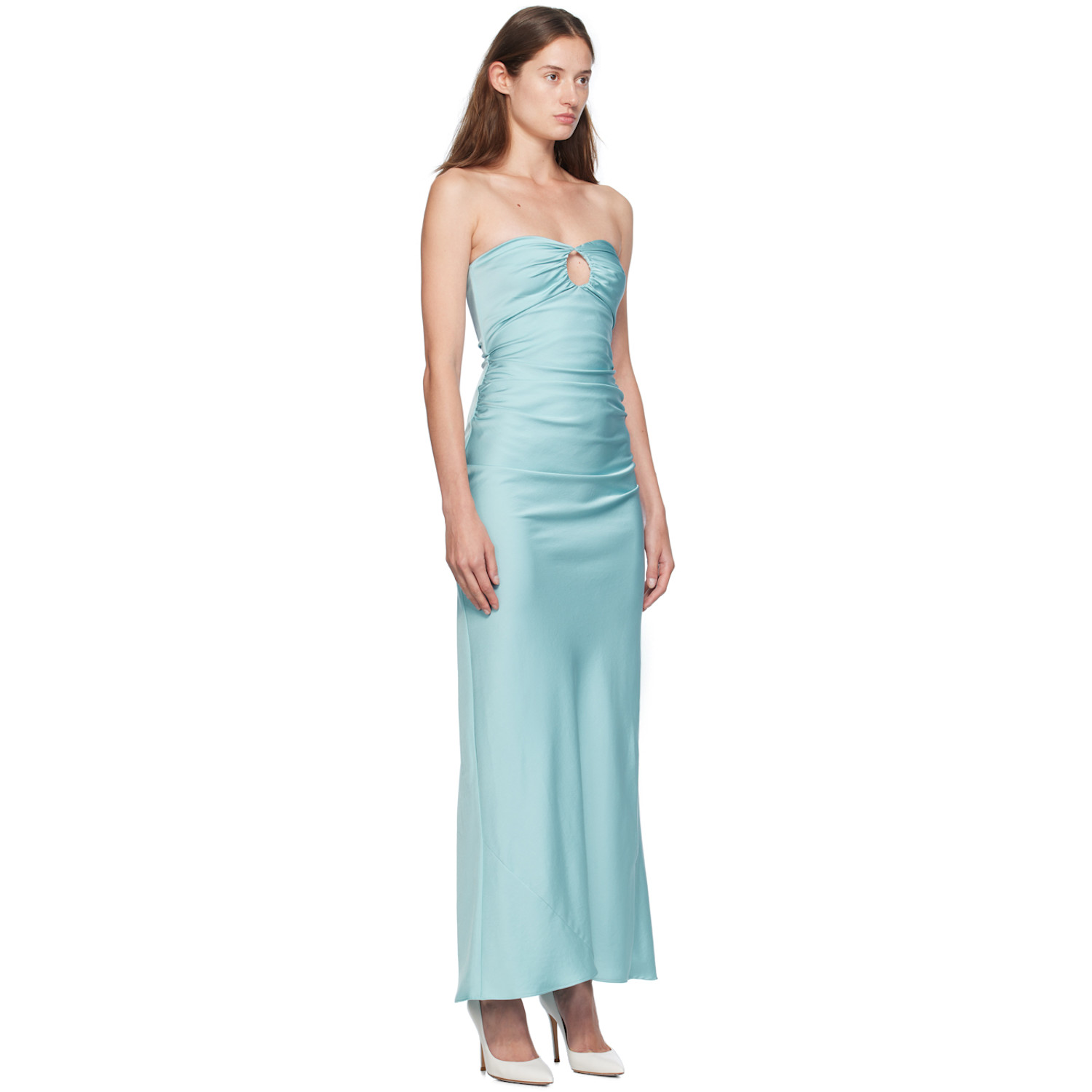  Bec + Bridge Blue Emilia Strapless Maxi Dress 