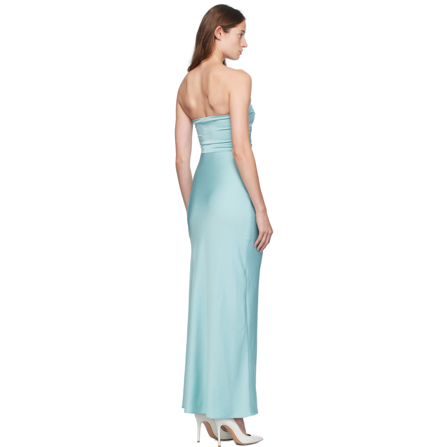  Bec + Bridge Blue Emilia Strapless Maxi Dress 