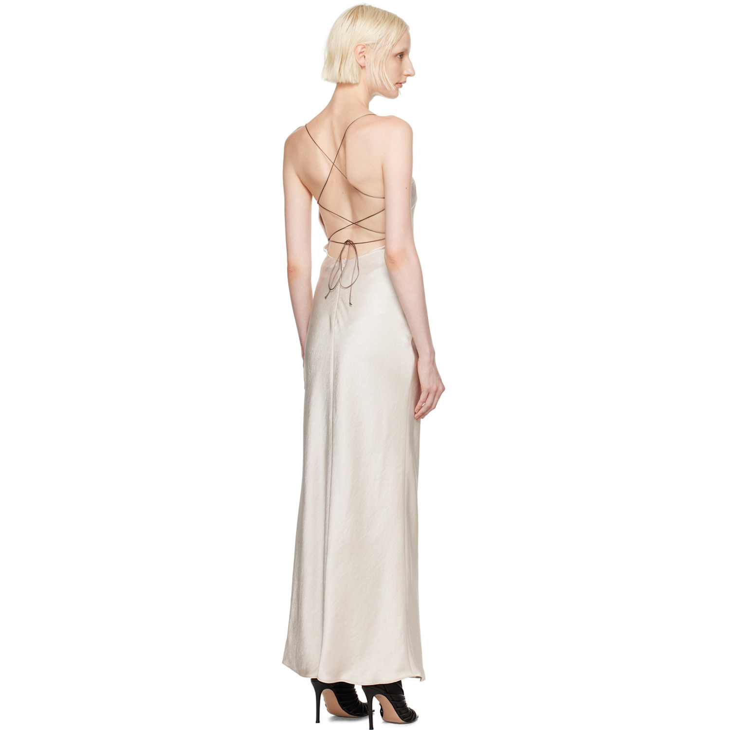  Bec + Bridge Beige Allegra Tie Maxi Dress 