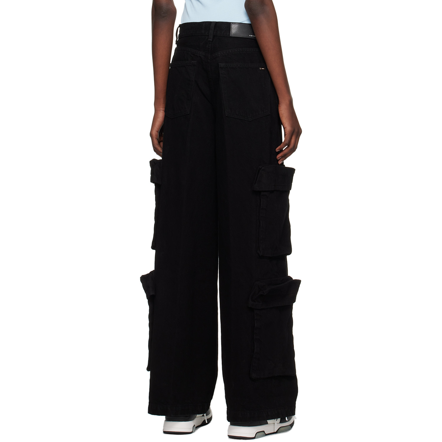  Amiri Black Baggy Cargo Jeans 