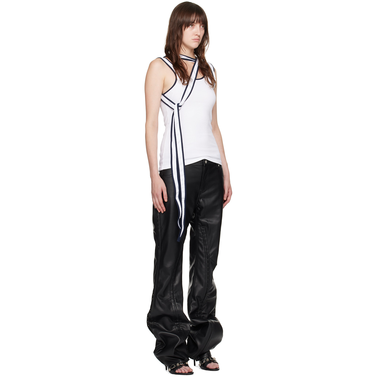  Y/project White Multi-scarf Tank Top 