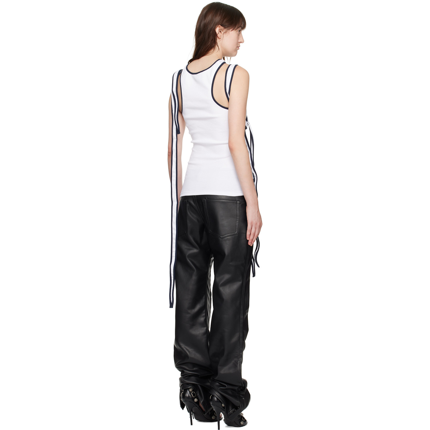  Y/project White Multi-scarf Tank Top 