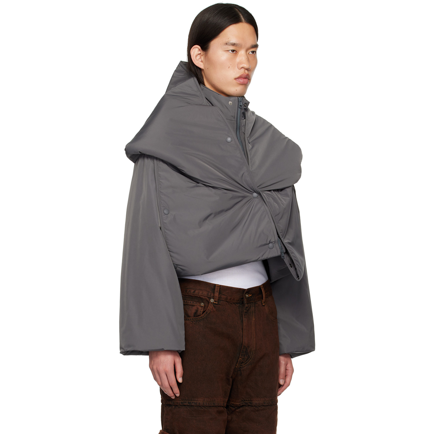  Y/project Gray Snap Off Jacket 